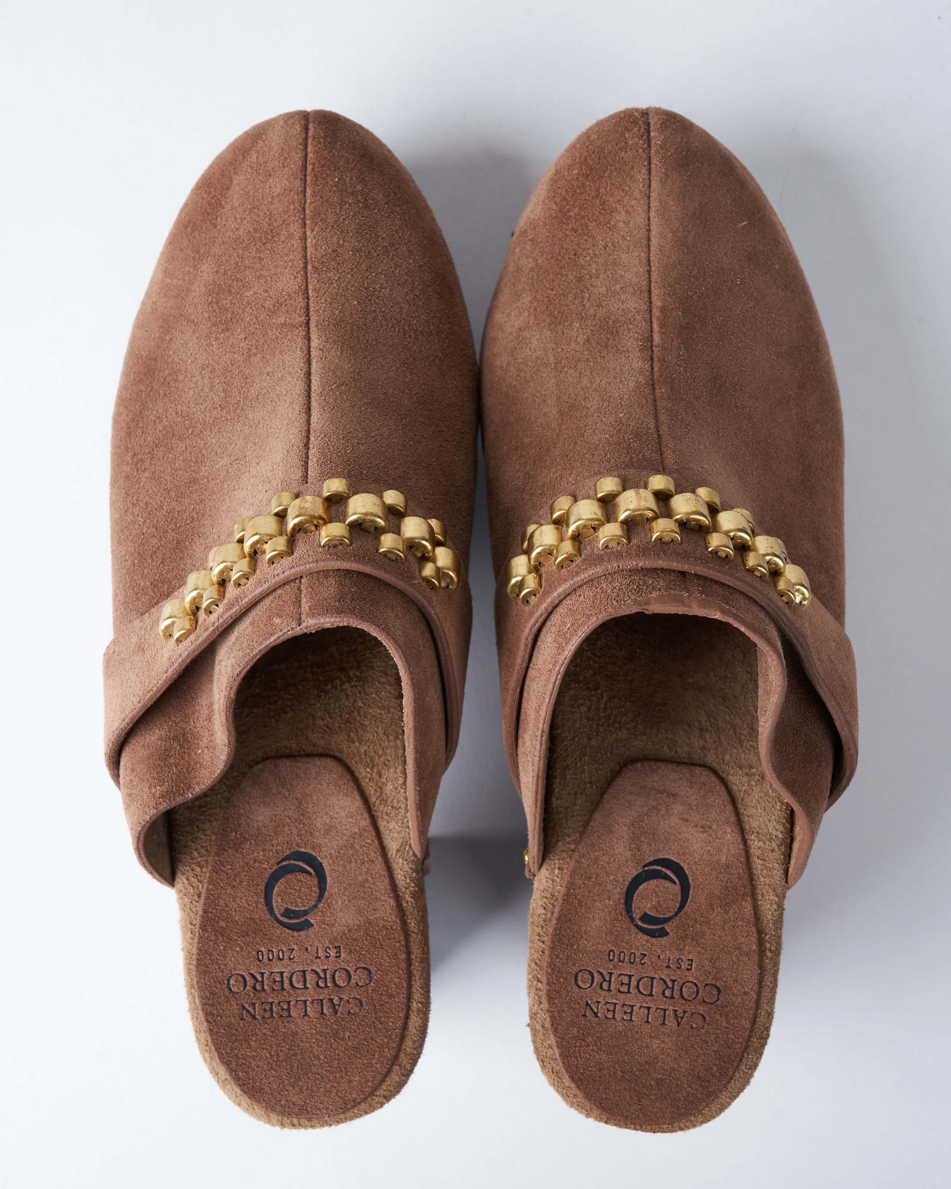 rolex closed toe clog - woodsmoke suede brass - Image 4