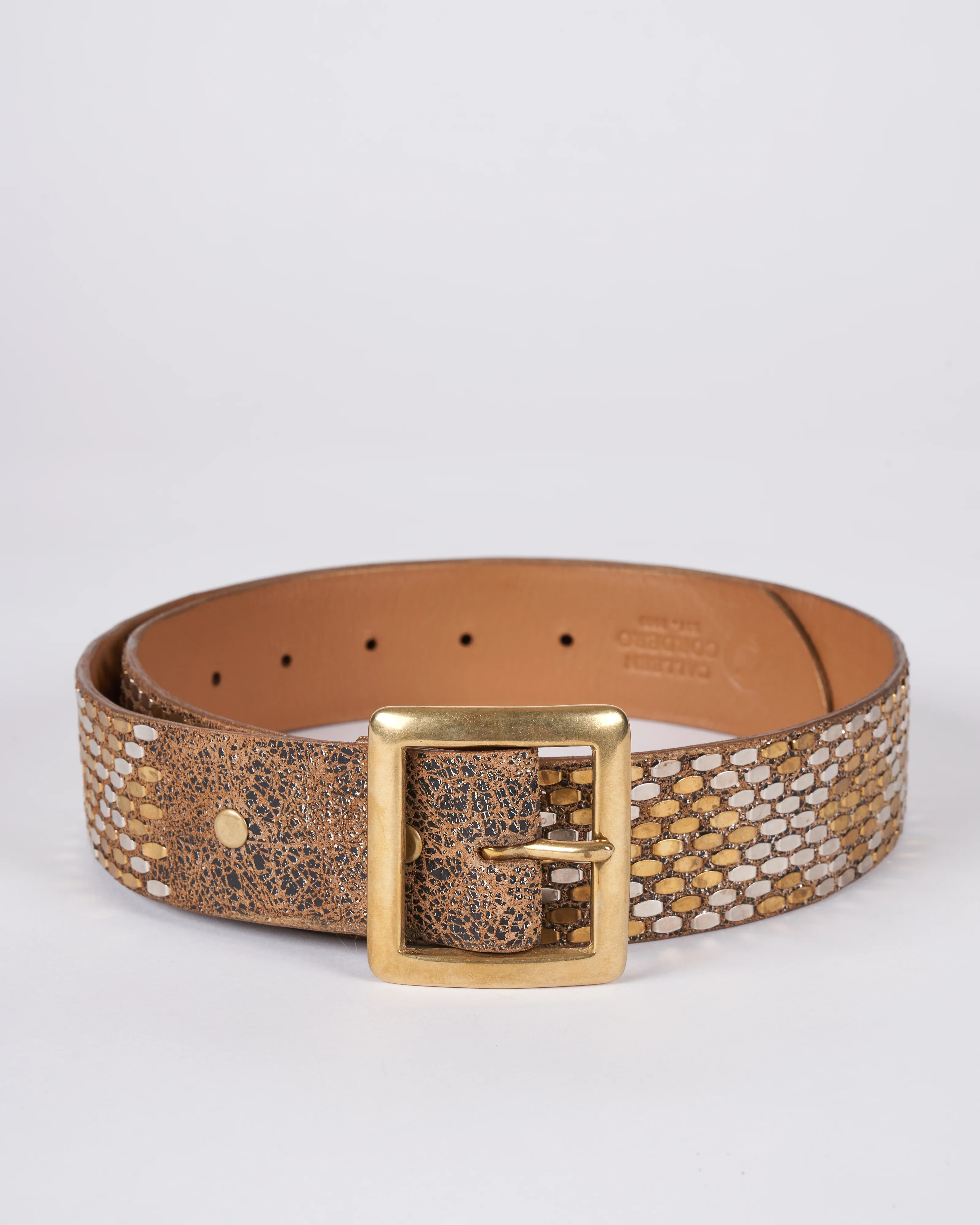 snake belt - gold sheen brass & nickel - Image 2