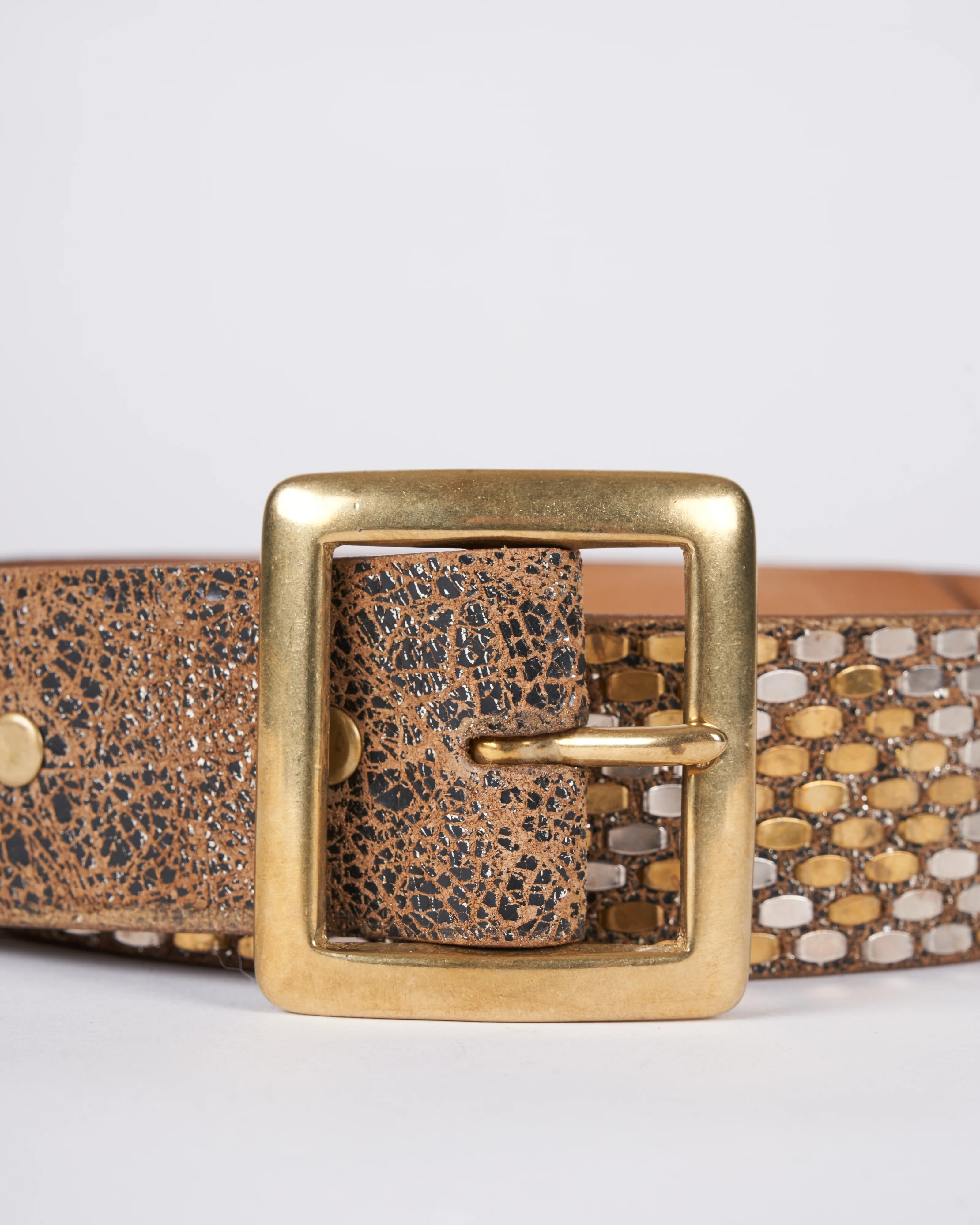 snake belt - gold sheen brass & nickel - Image 3