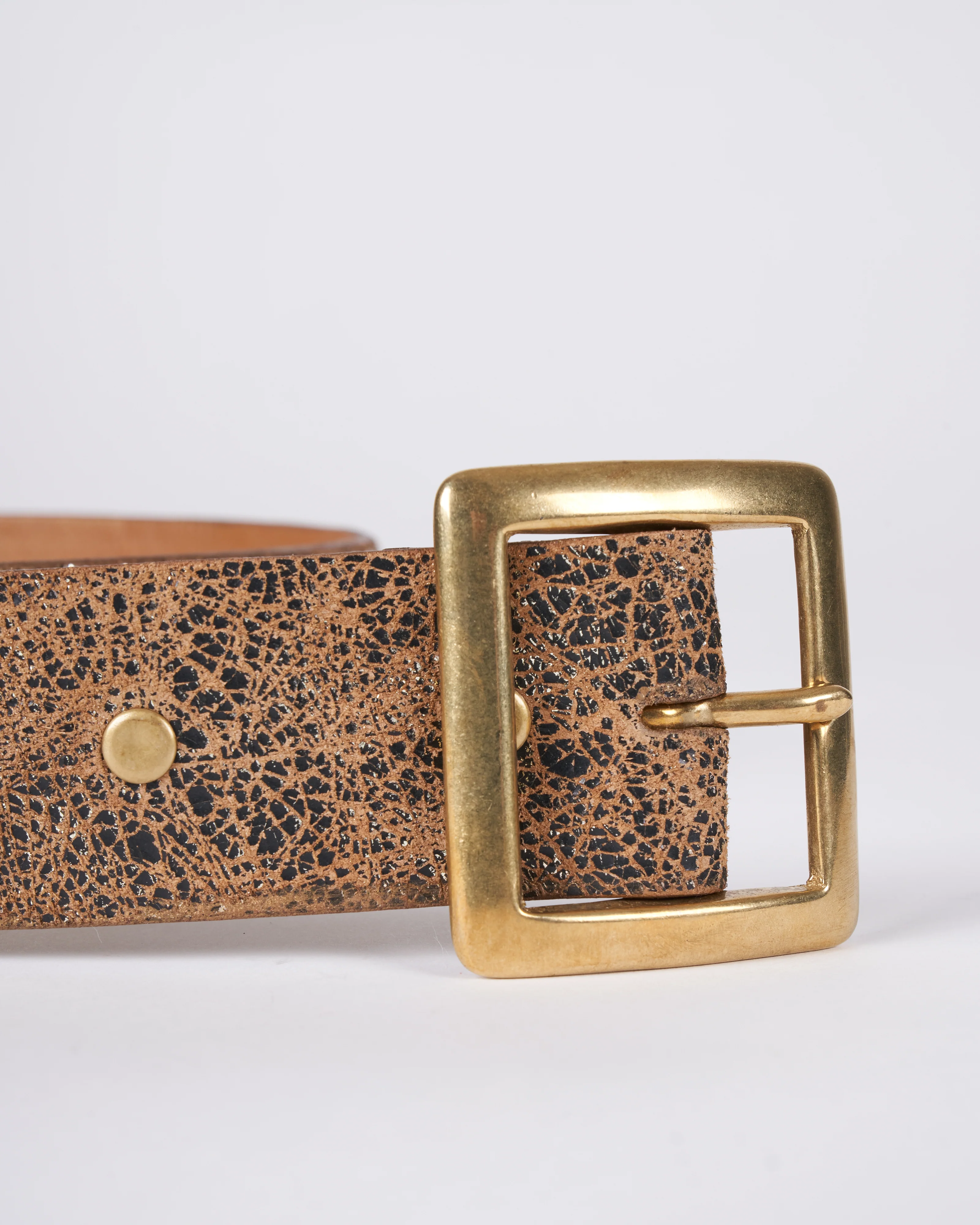 snake belt - gold sheen brass & nickel - Image 4