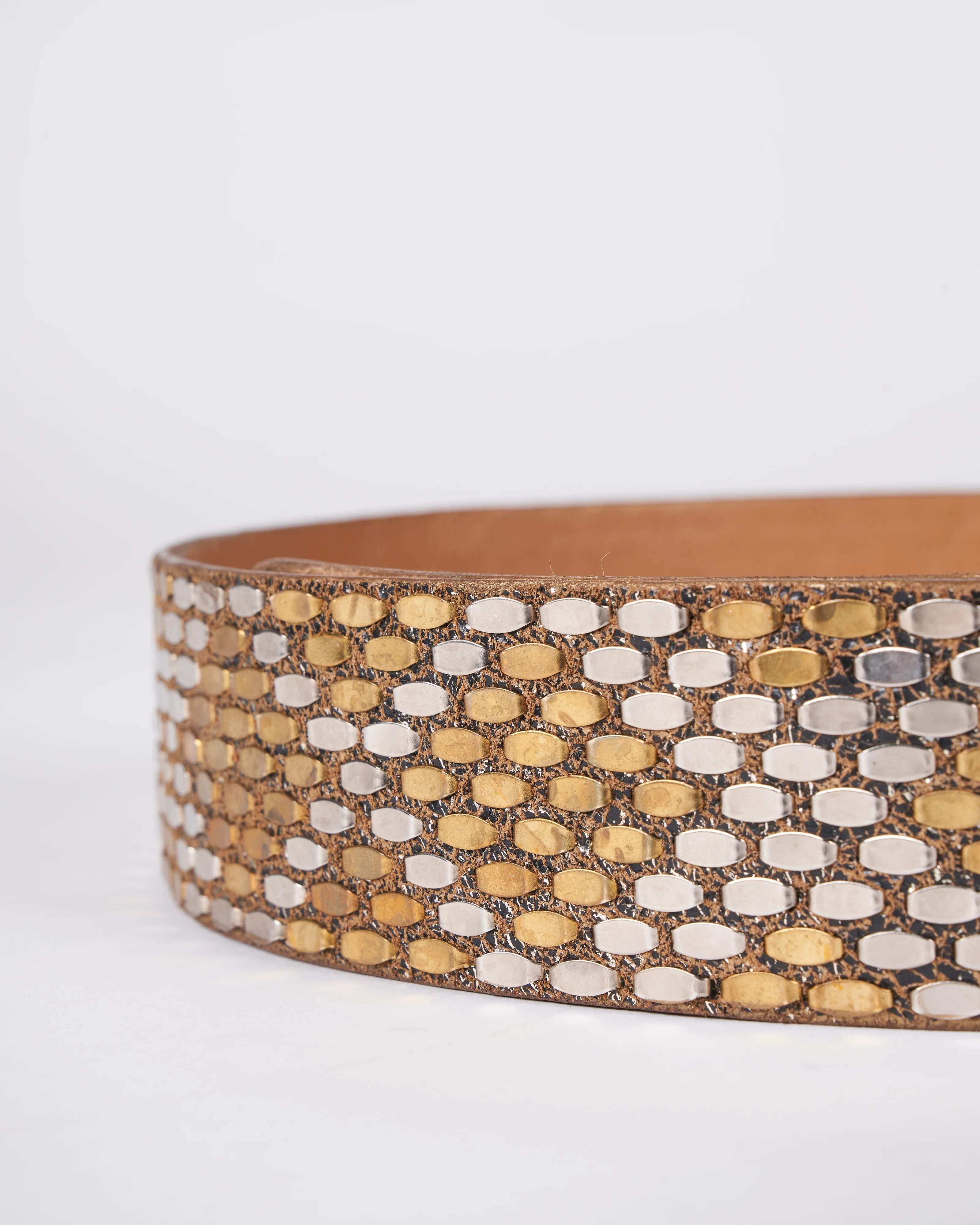 snake belt - gold sheen brass & nickel - Image 5