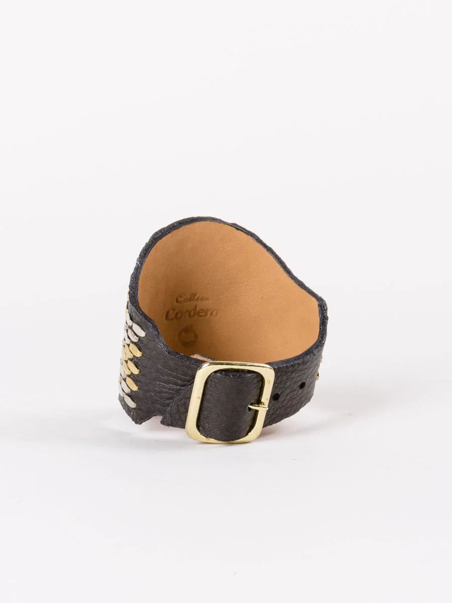 snake round cuff - black aniline - Image 2
