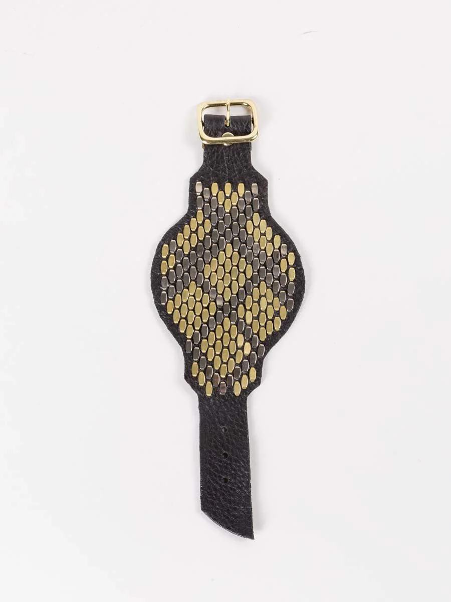 snake round cuff - black aniline - Image 3