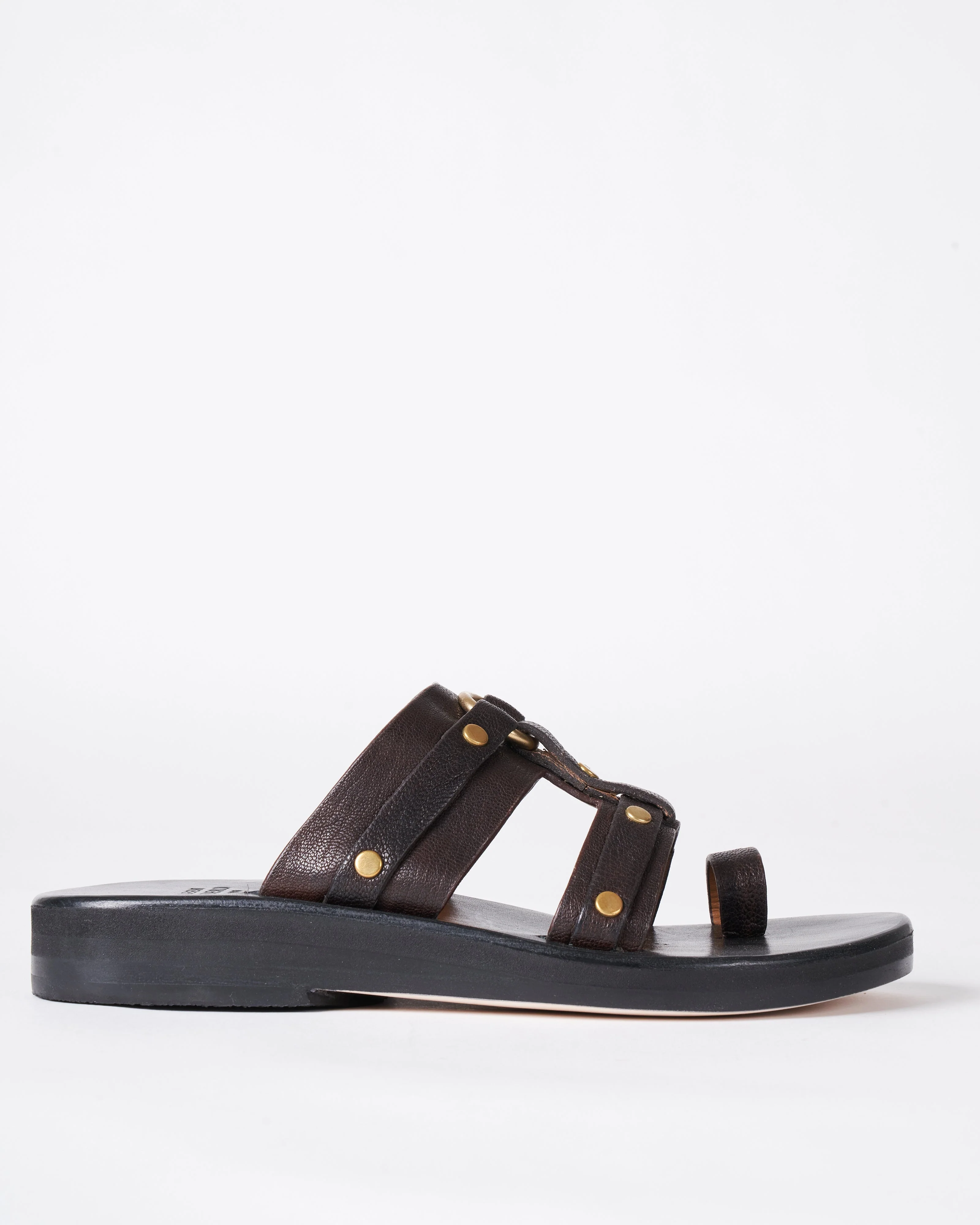 tocci toe ring sandal - espresso brown leather - Image 2