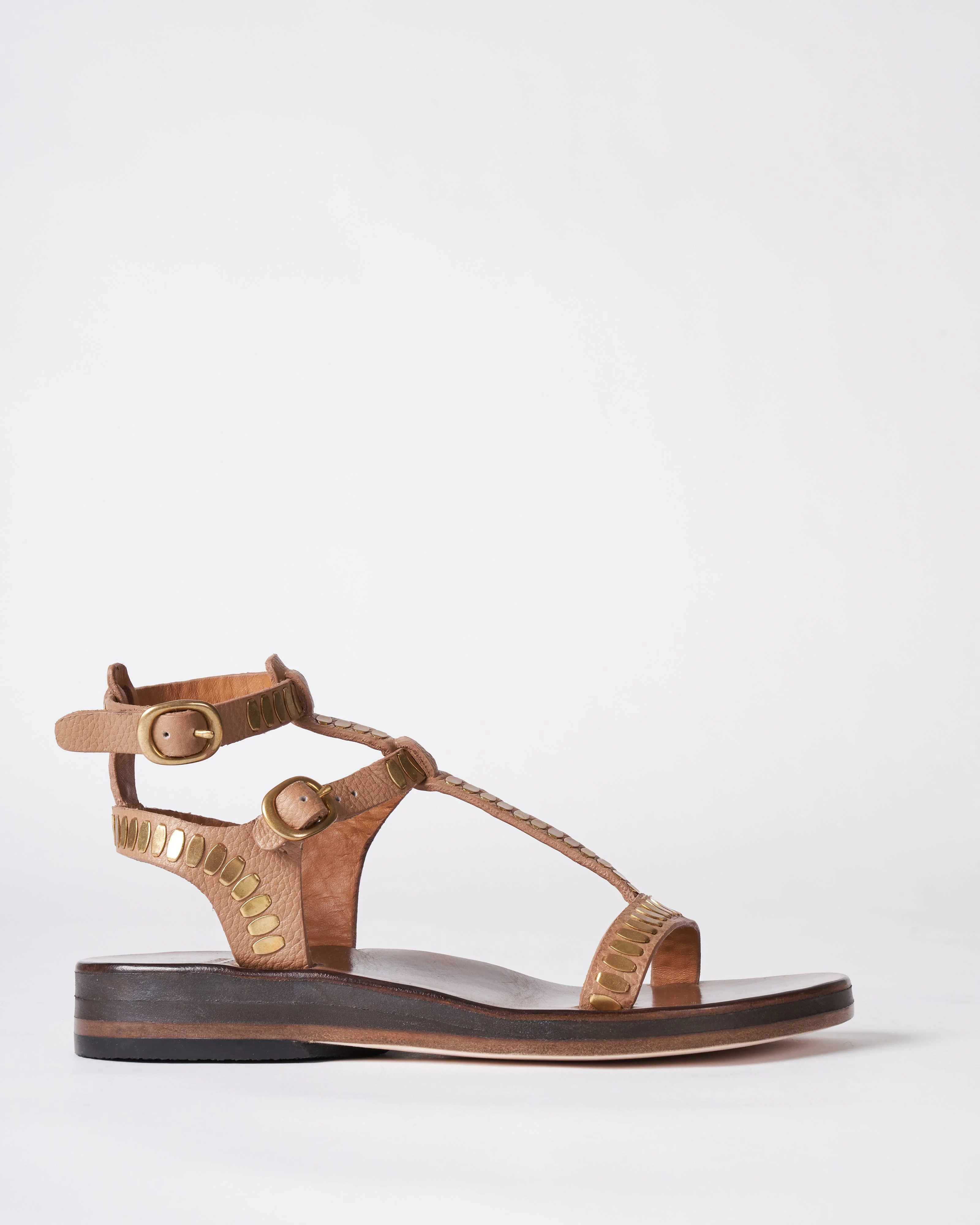 zeta gladiator strap sandal - natural nappa - Image 2