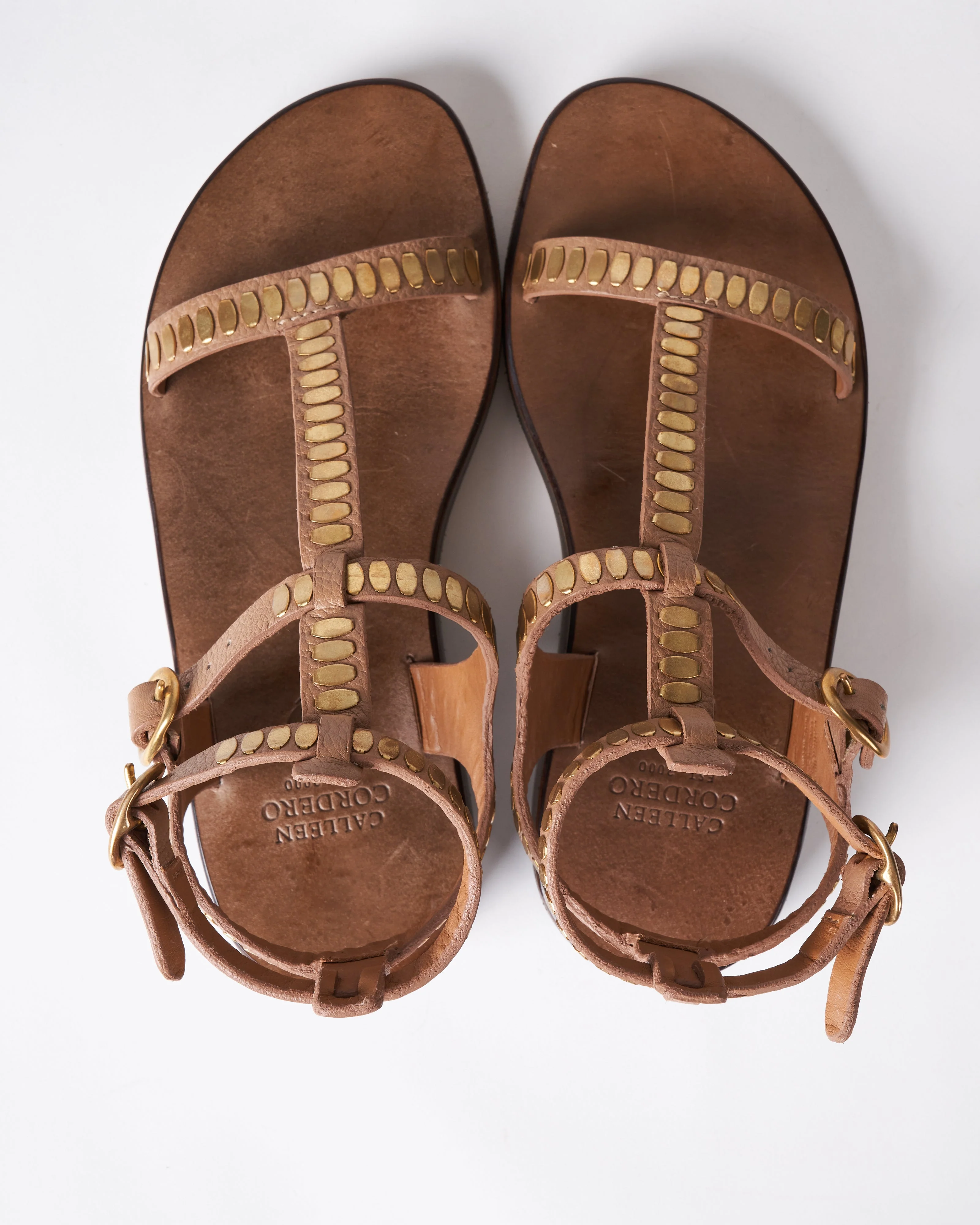 zeta gladiator strap sandal - natural nappa - Image 3