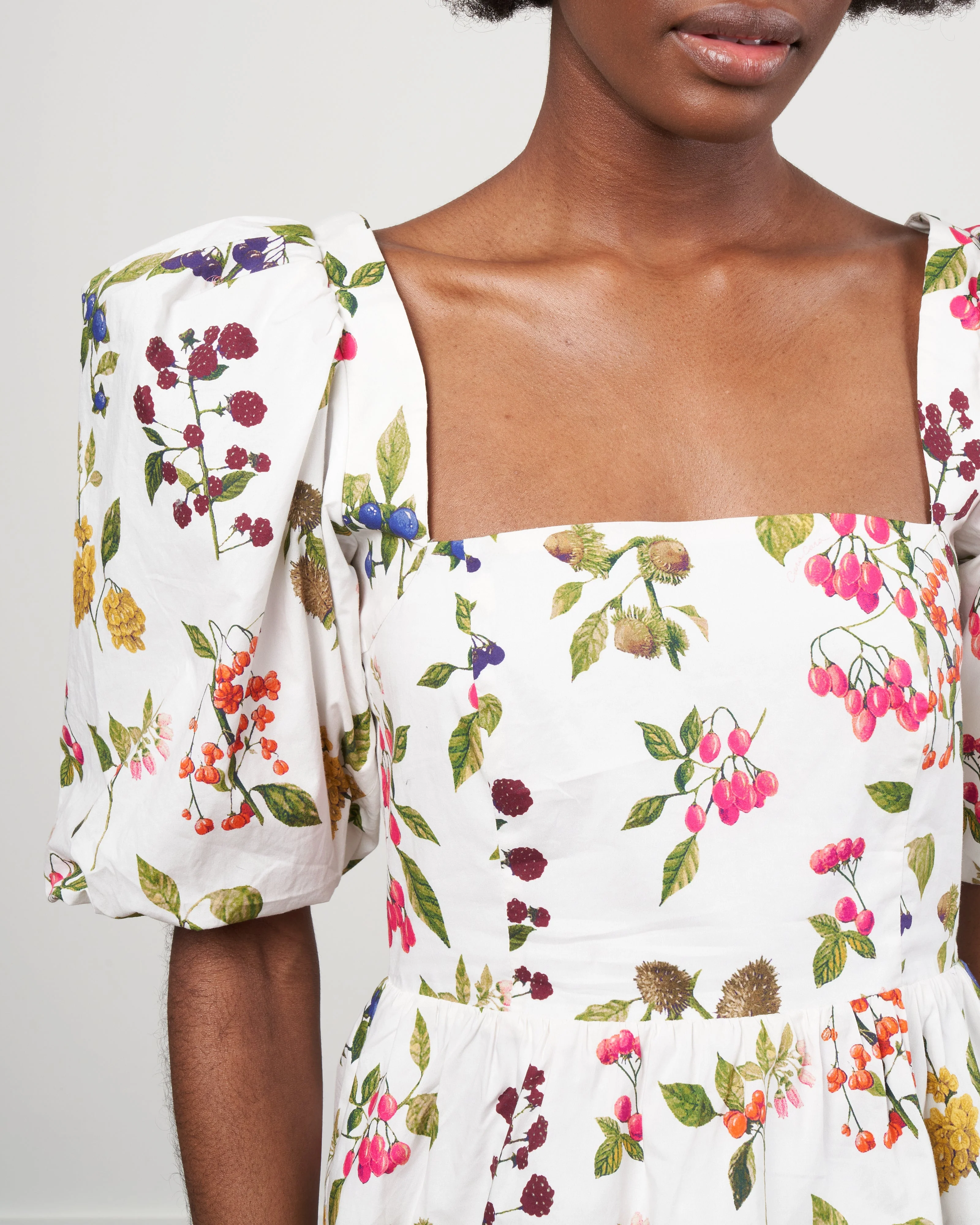 alexis top - botanical allover ivory - Image 5