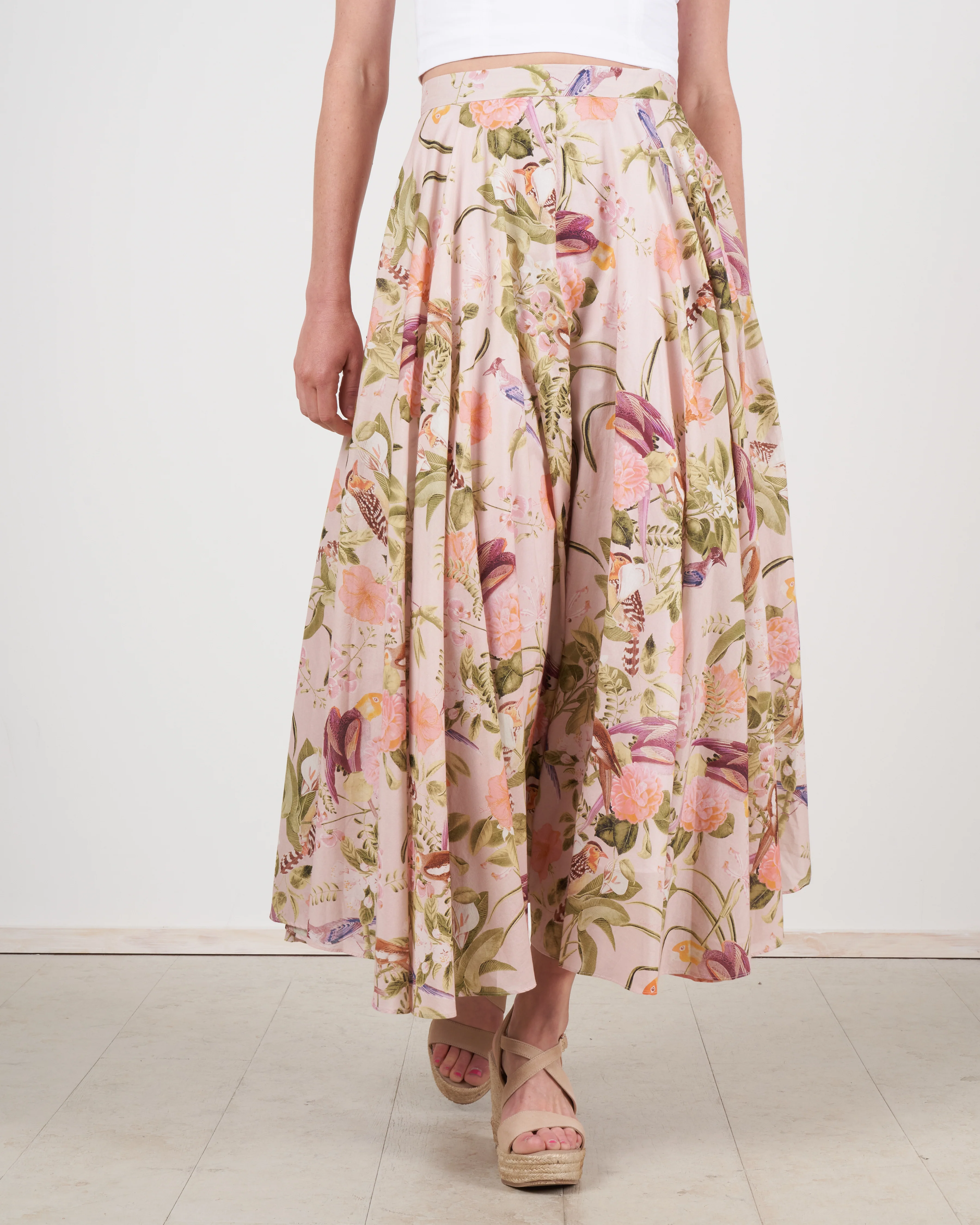aquinnah skirt - tropical birds blush - Image 2