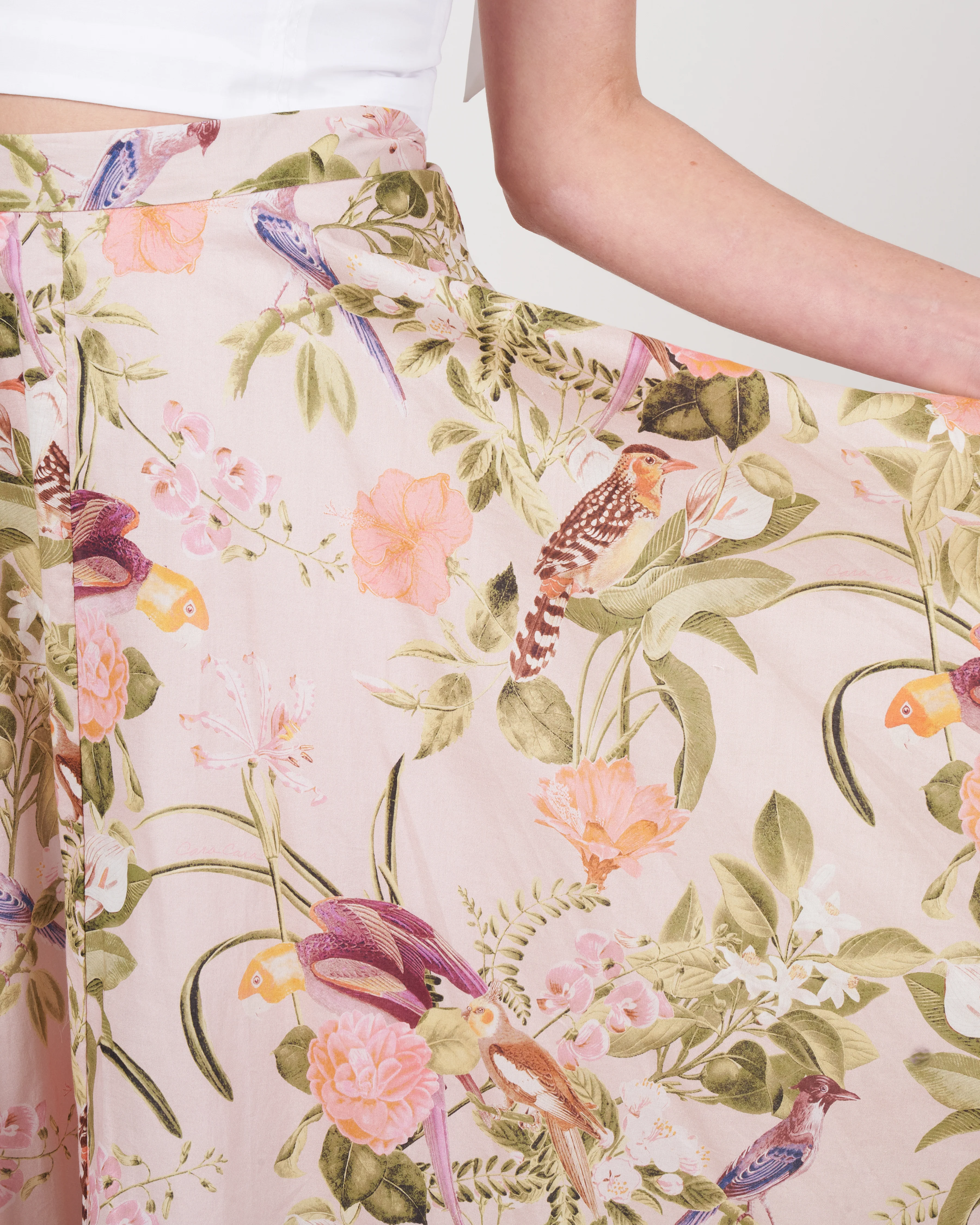 aquinnah skirt - tropical birds blush - Image 5