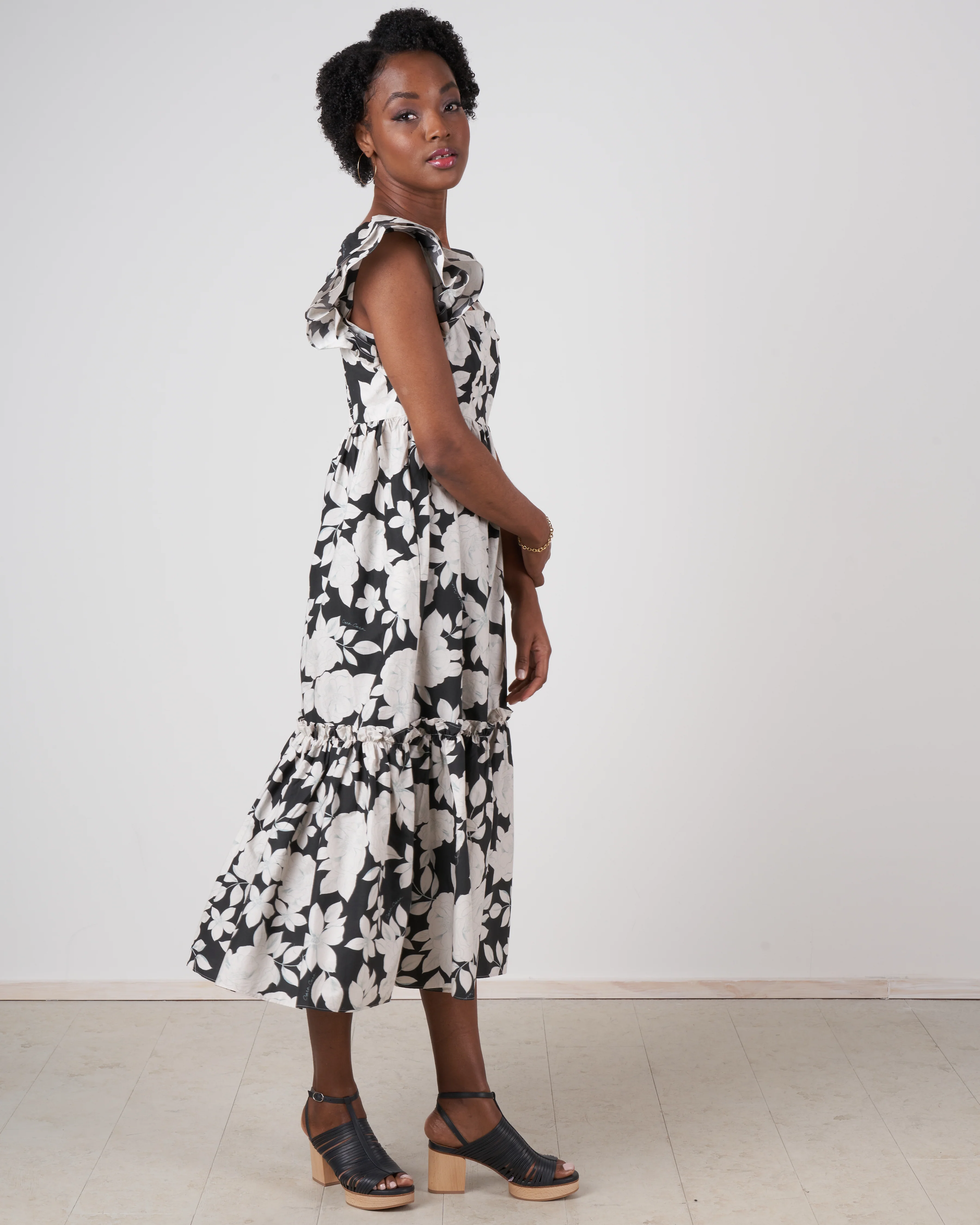 darby dress - graphic floral black - Image 2