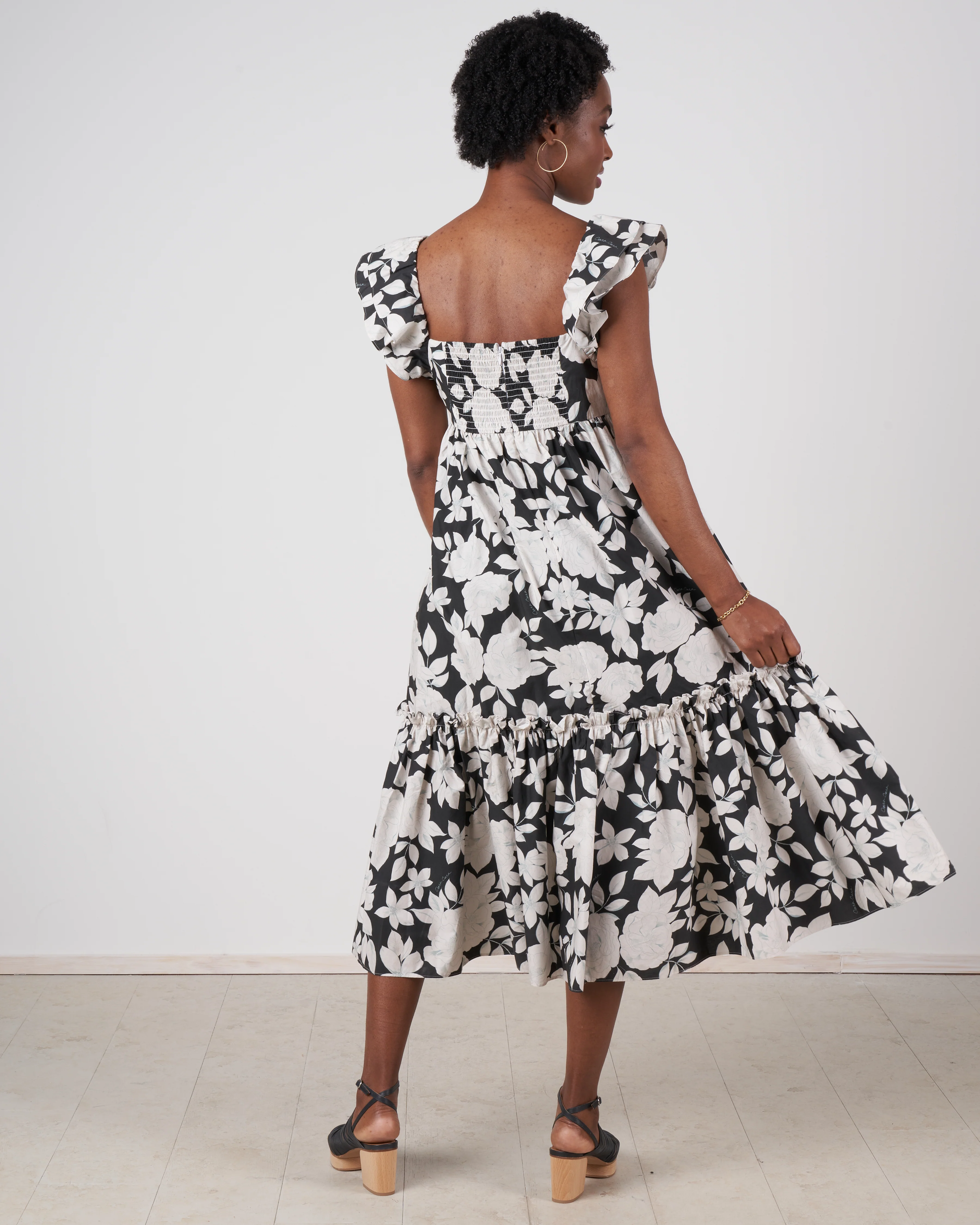 darby dress - graphic floral black - Image 3