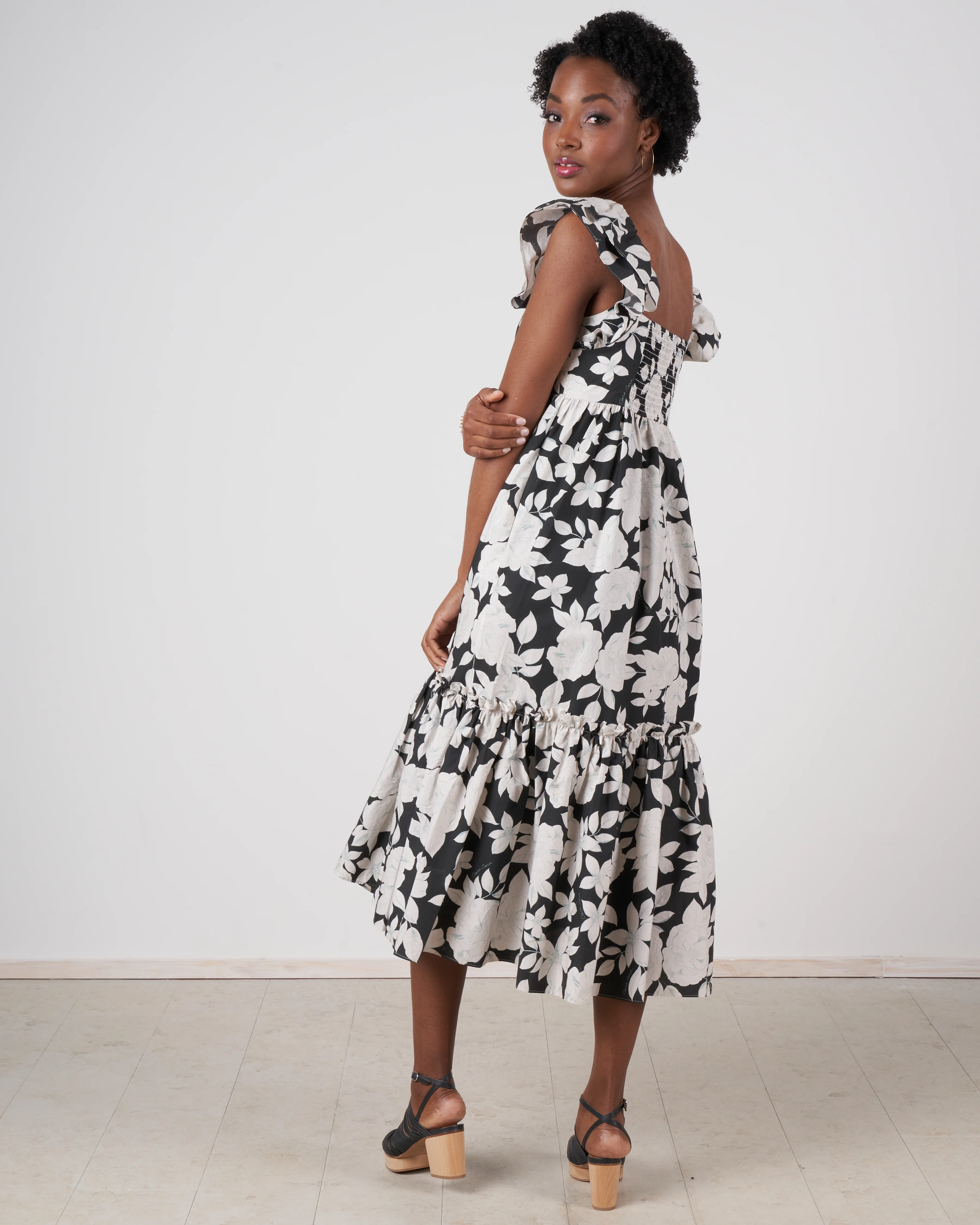 darby dress - graphic floral black - Image 4