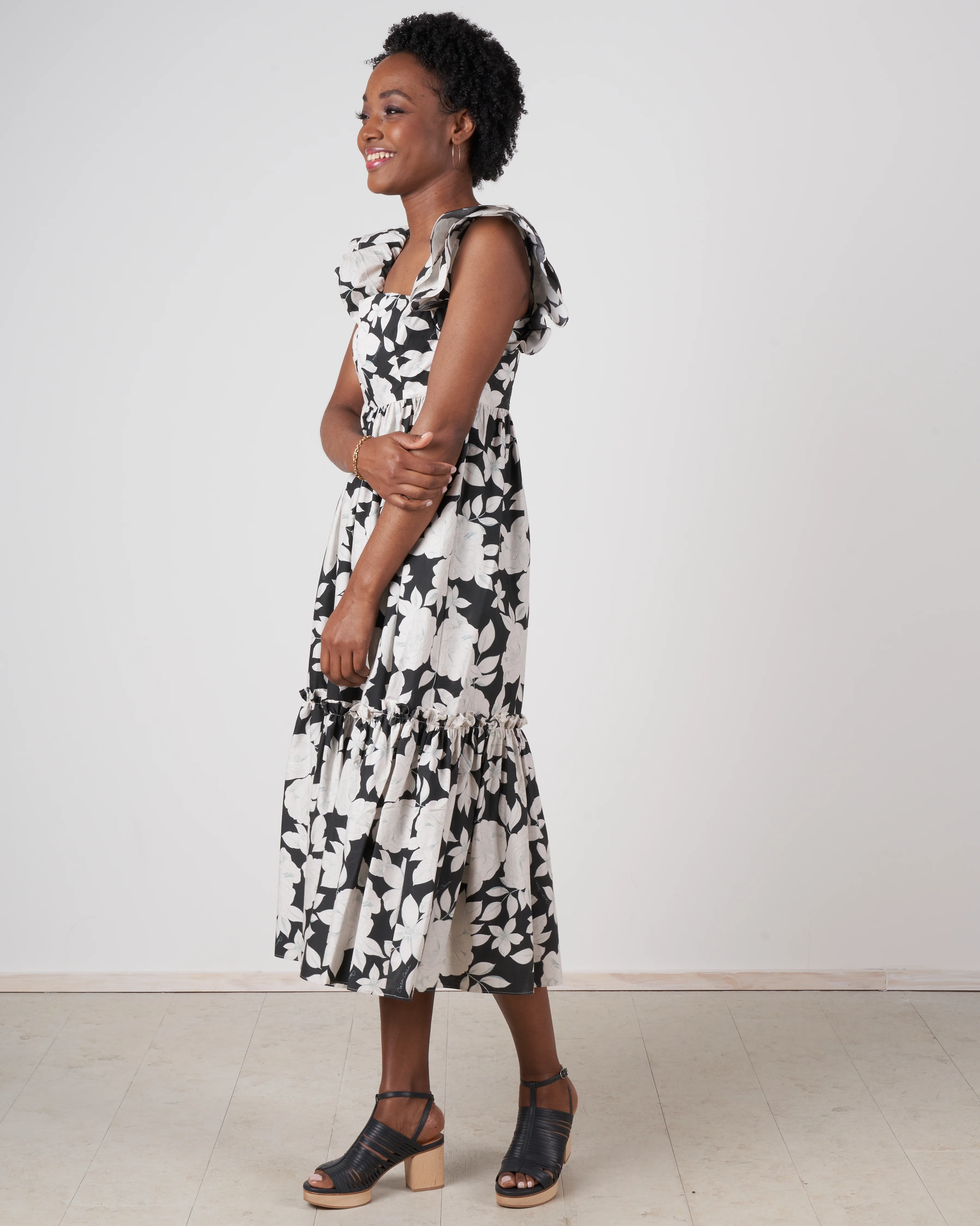 darby dress - graphic floral black - Image 5