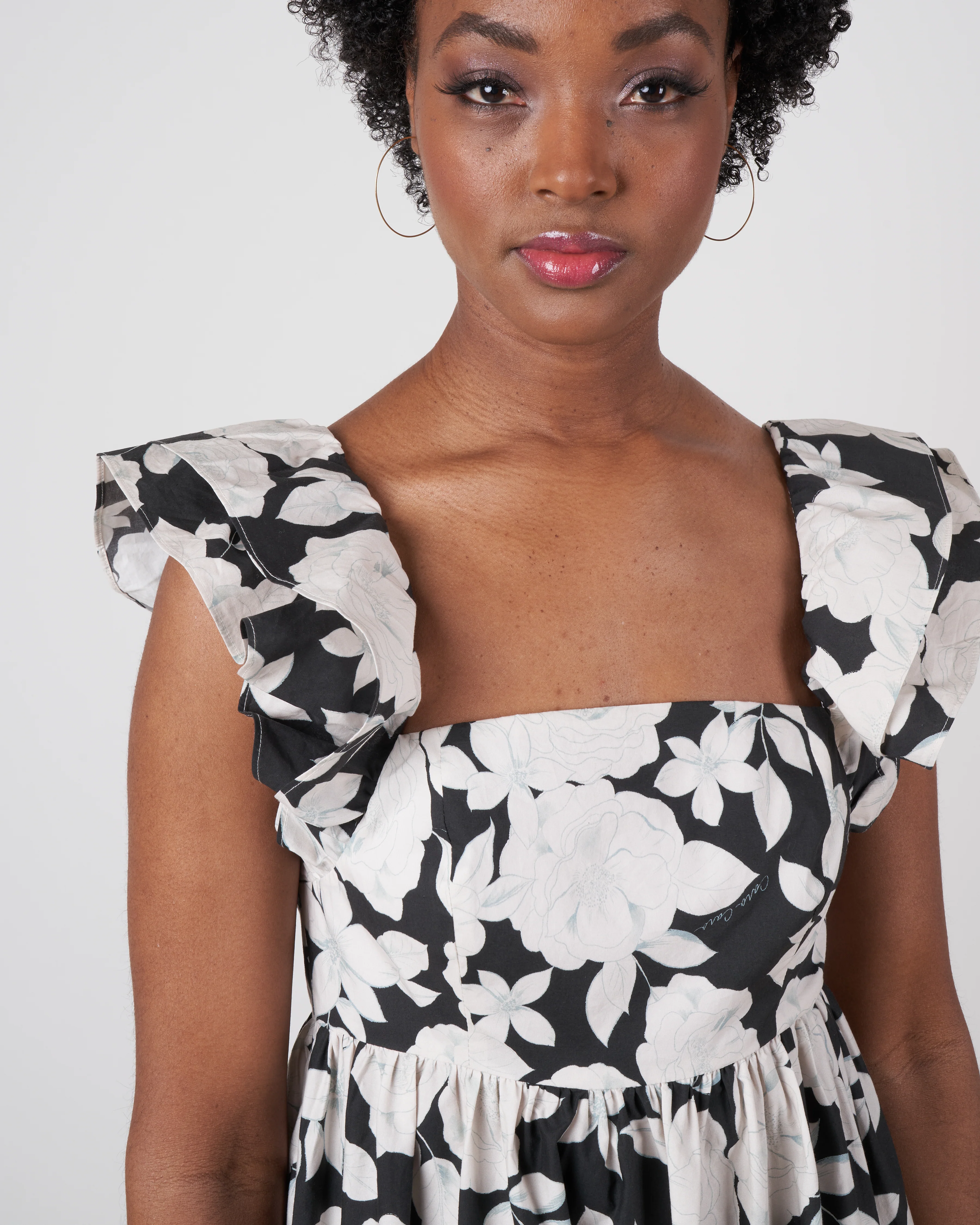 darby dress - graphic floral black - Image 6