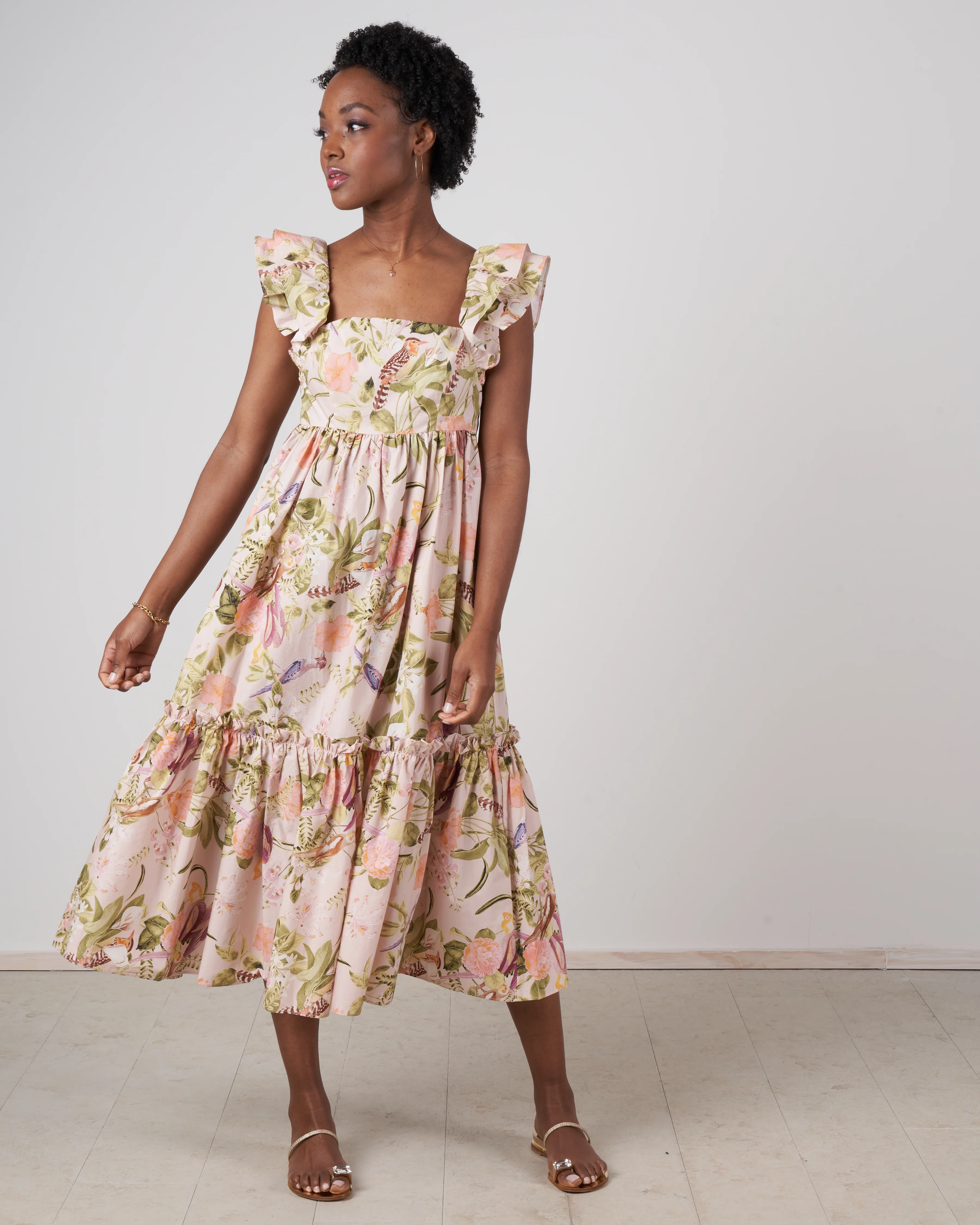 darby dress - tropical bird blush - Image 2