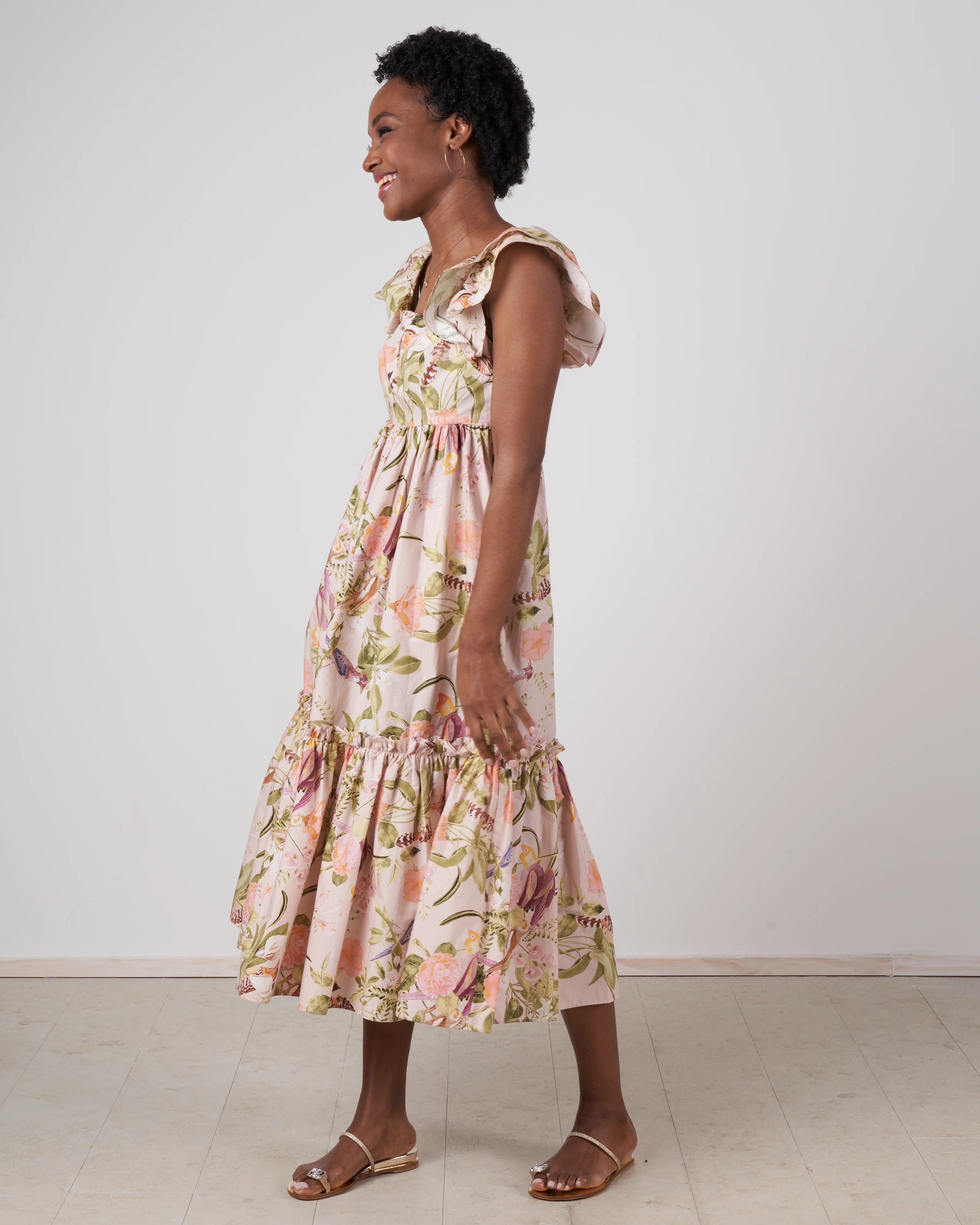 darby dress - tropical bird blush - Image 3
