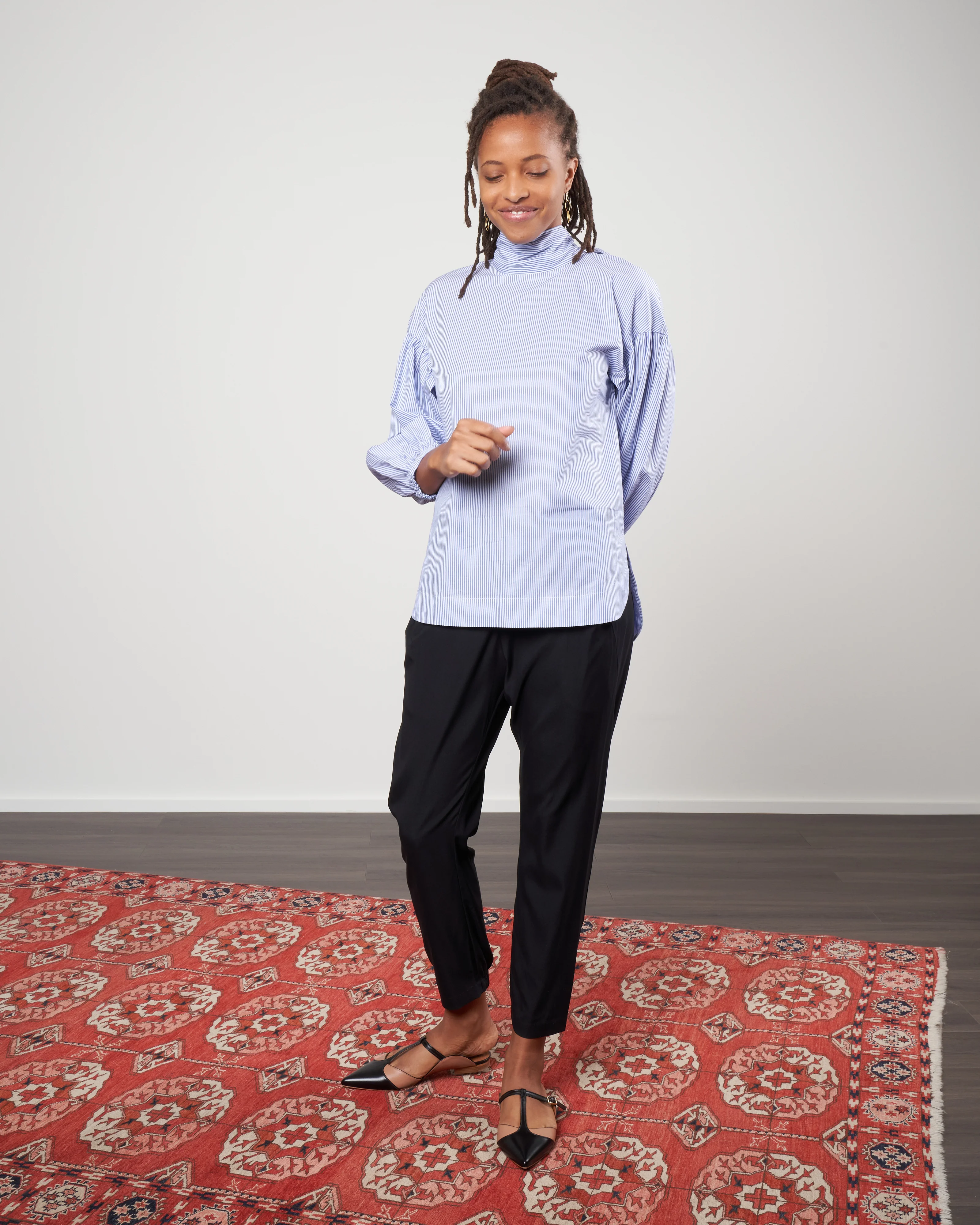 diane blouse - stripe blue - Image 2