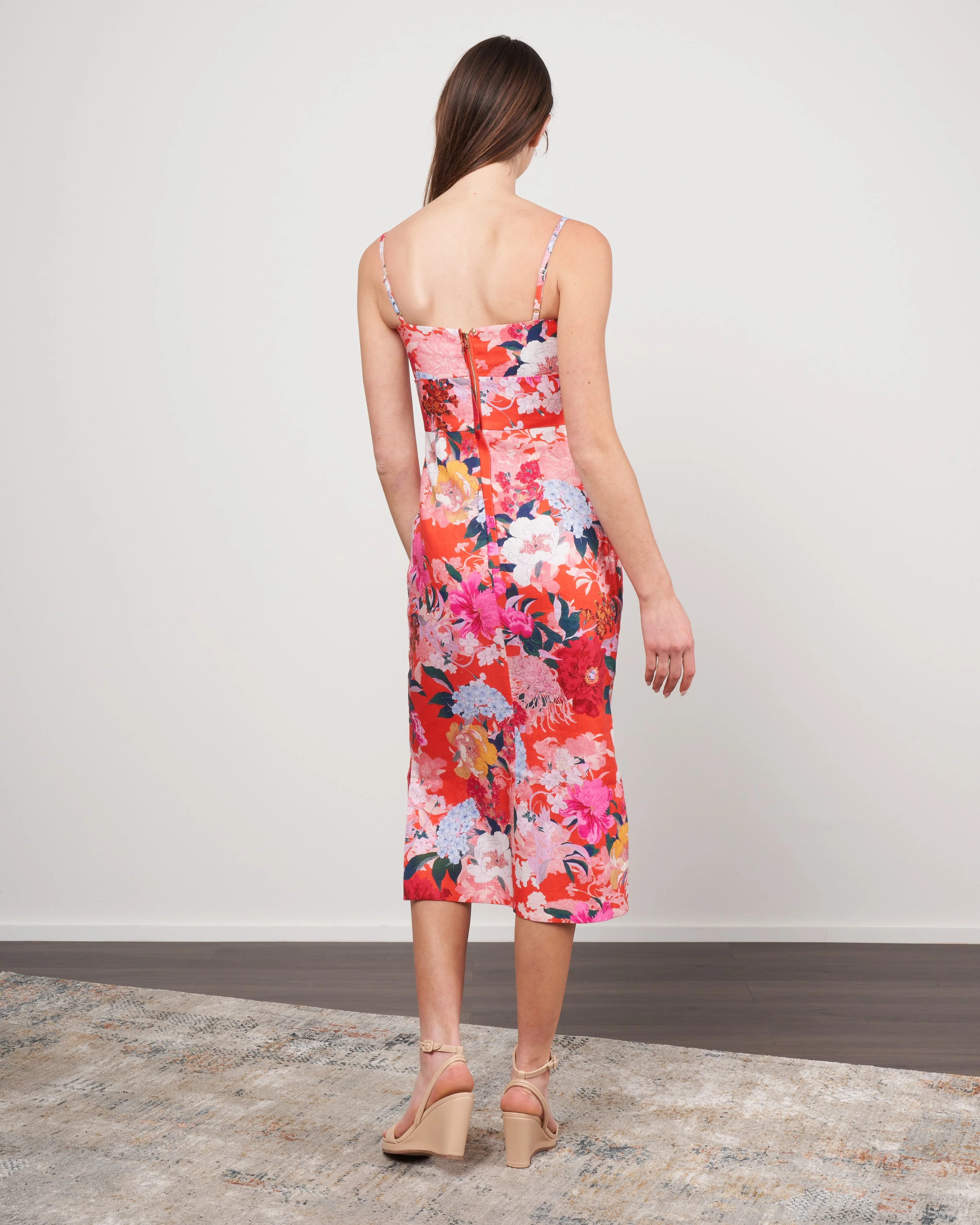 kenzie dress - japanese floral red - Image 3