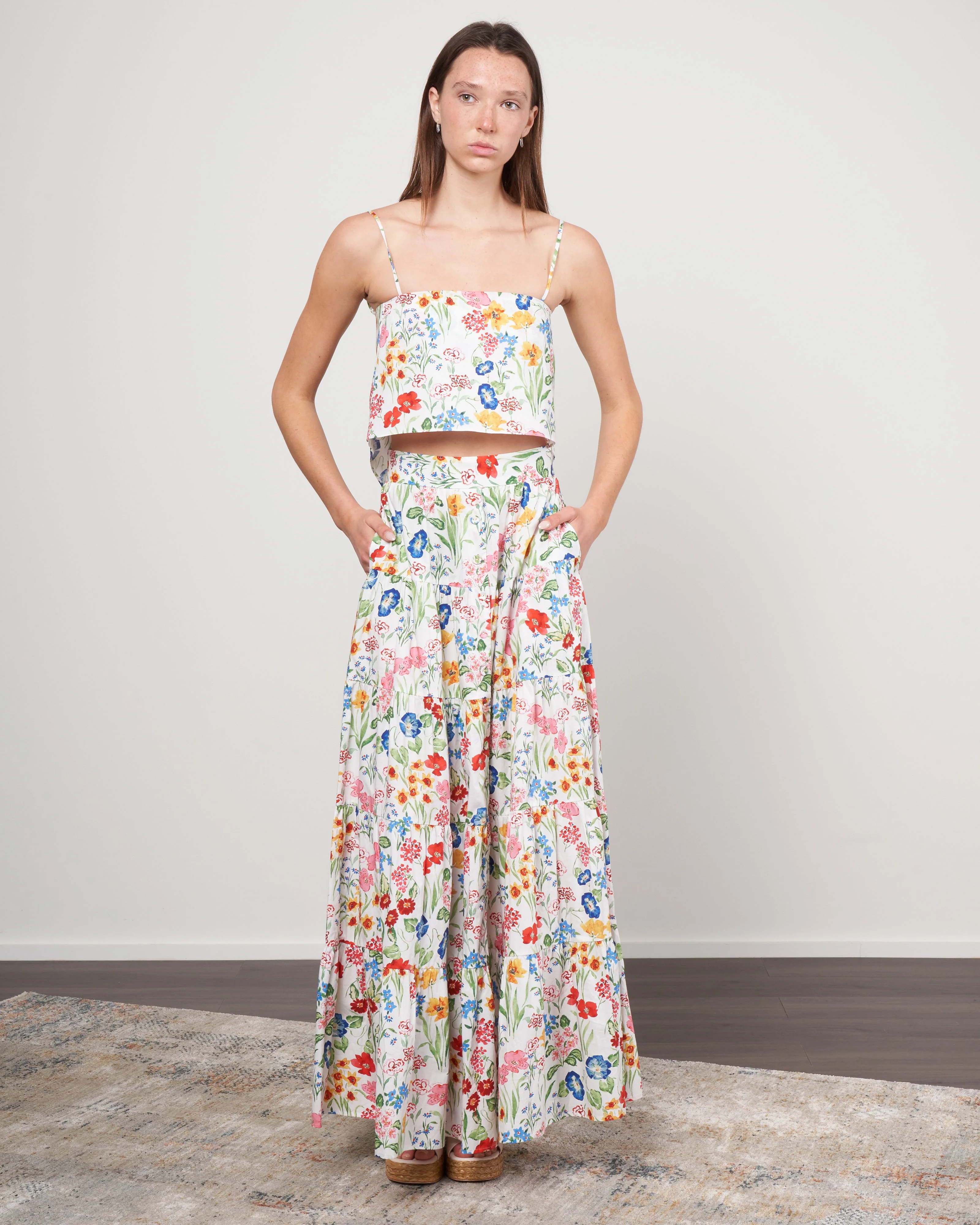 lizzie top - floral garden ivory - Image 2