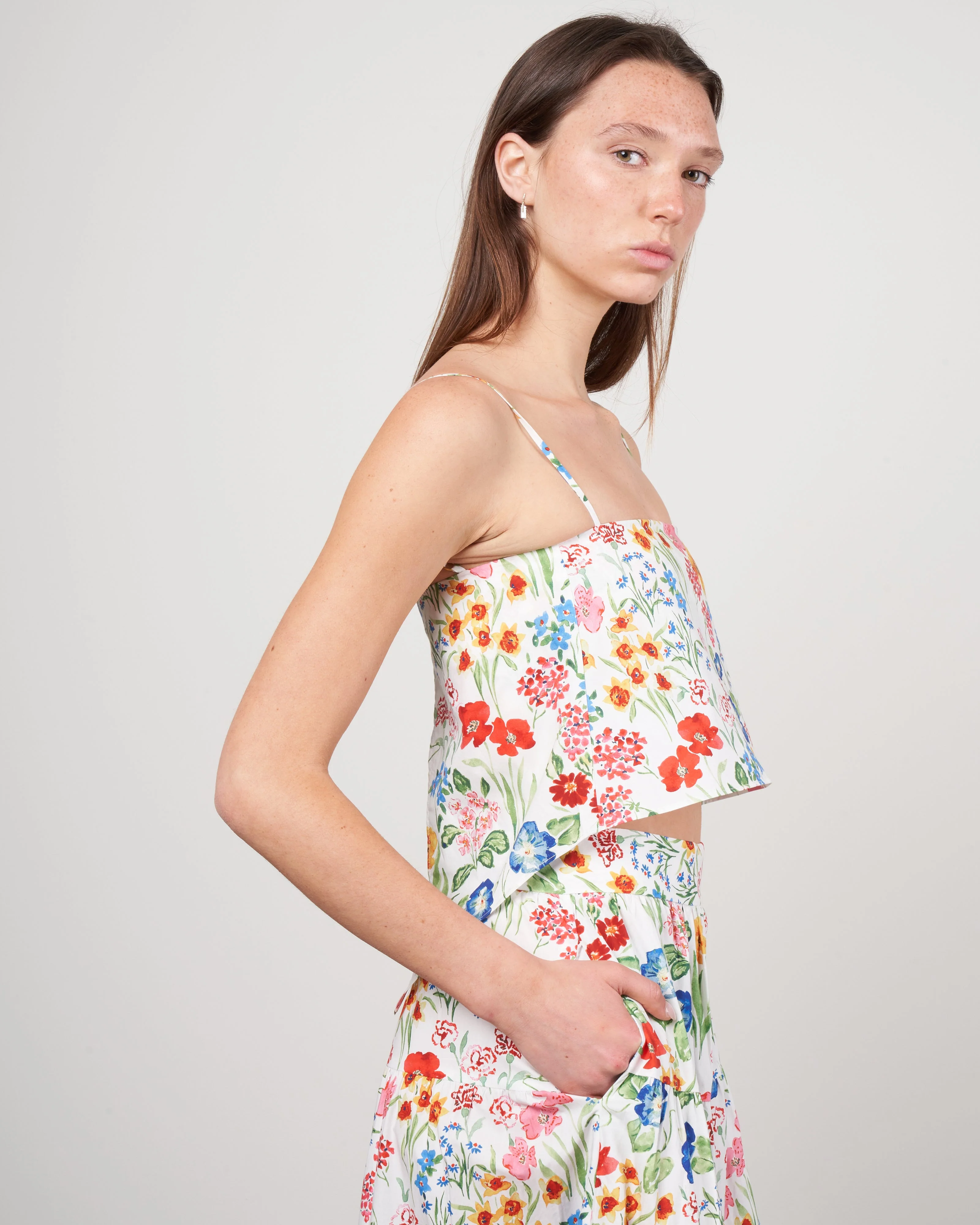 lizzie top - floral garden ivory - Image 3