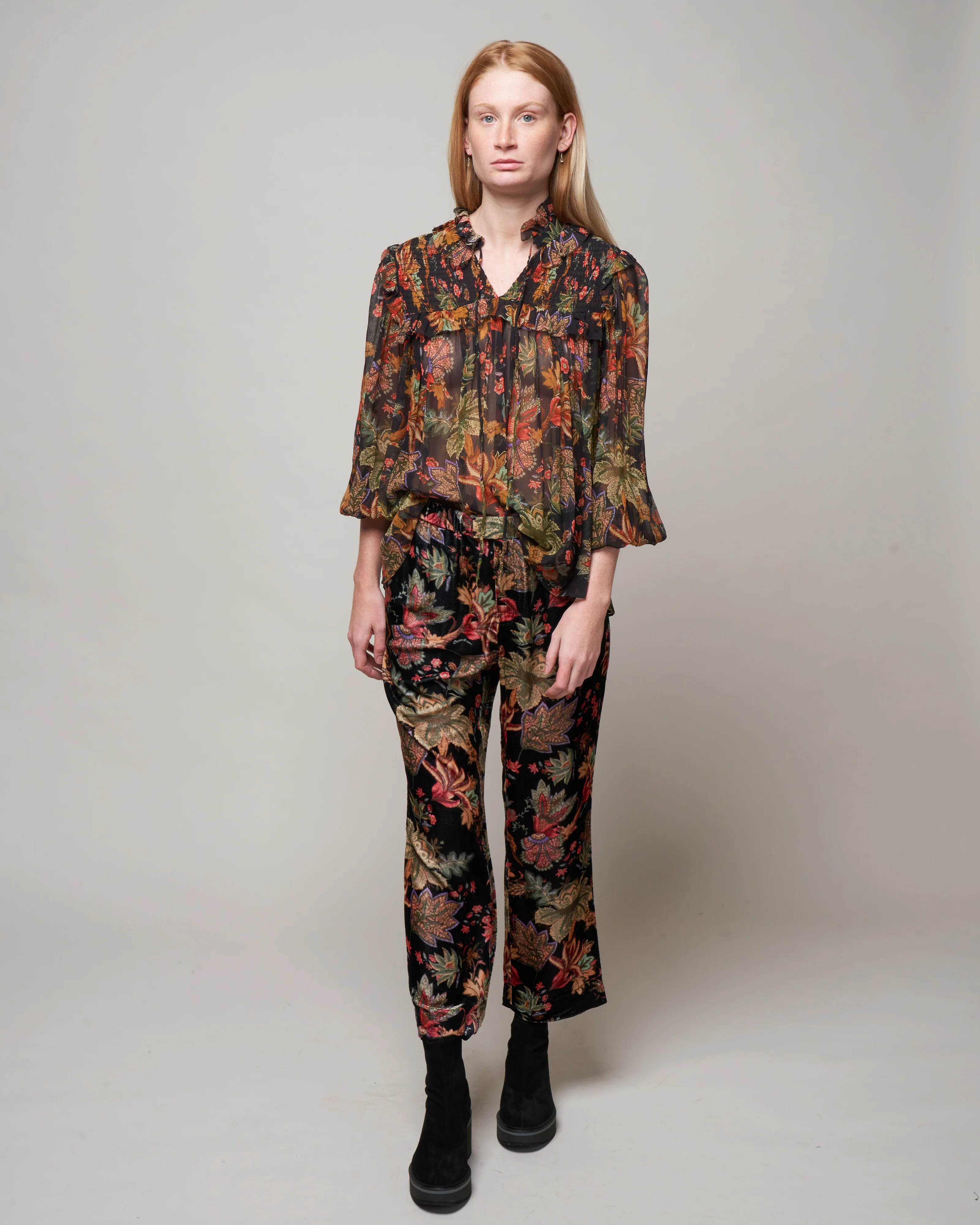 michelle blouse - multi jacobean black - Image 2