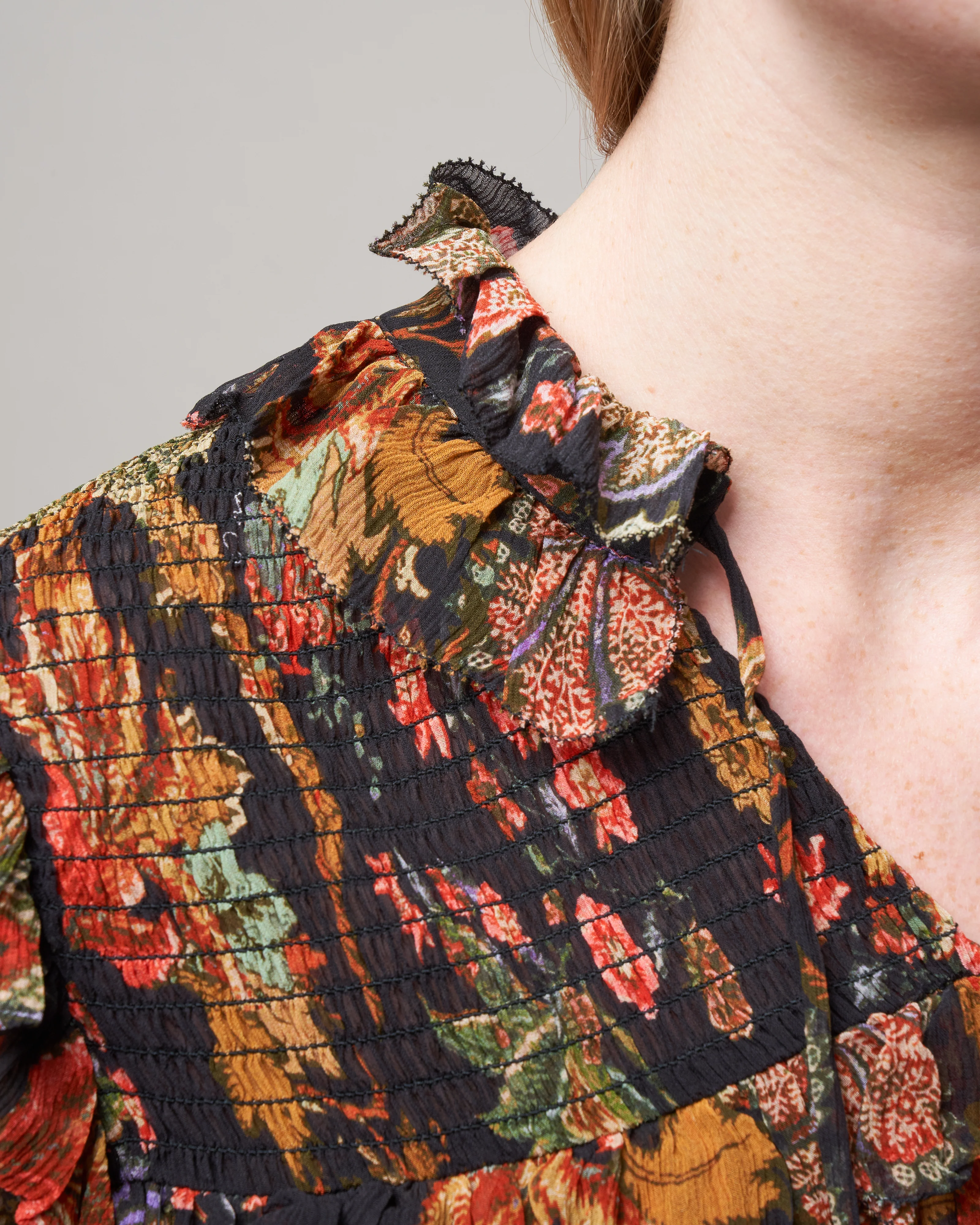 michelle blouse - multi jacobean black - Image 5