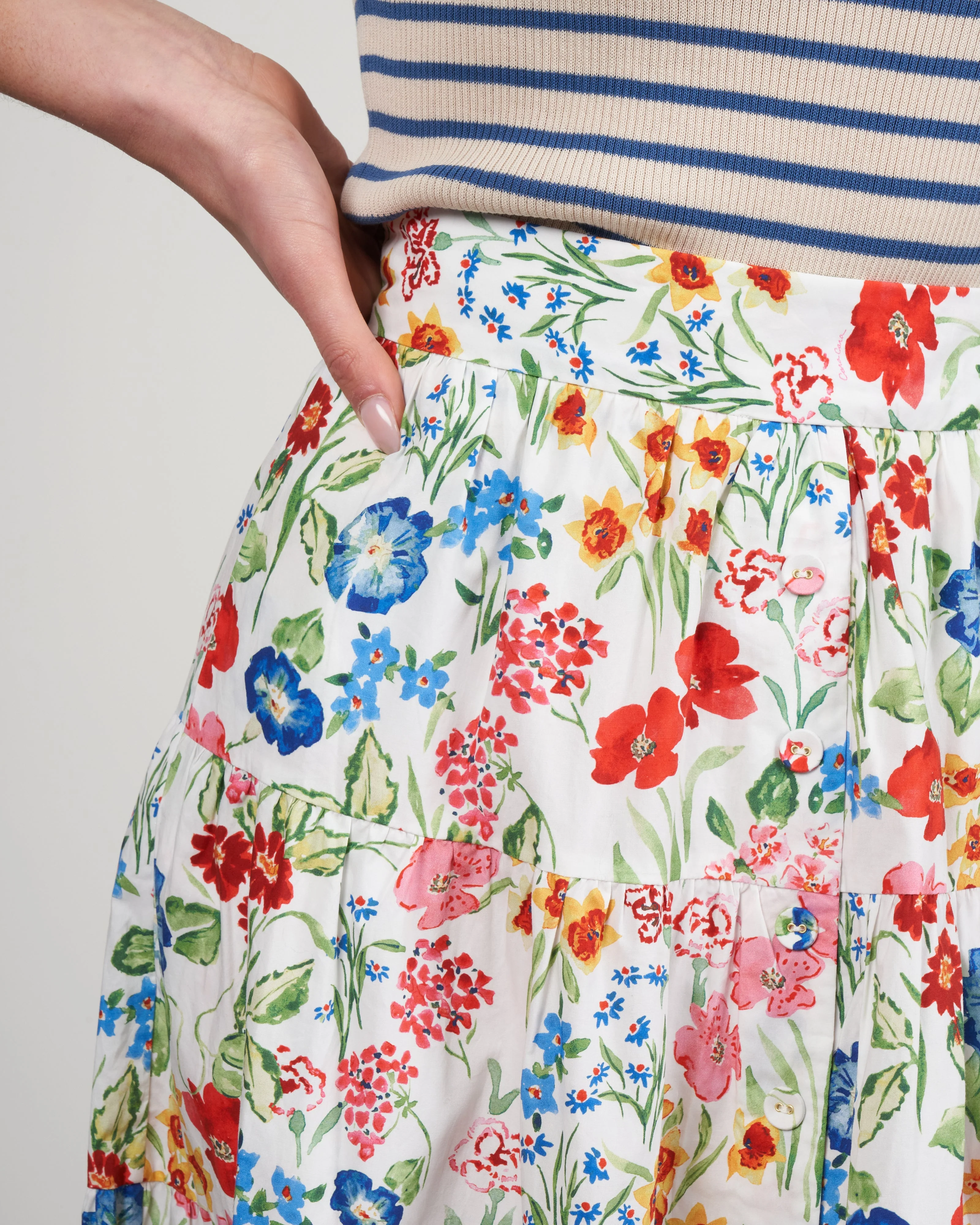 nathali skirt - floral garden ivory - Image 5