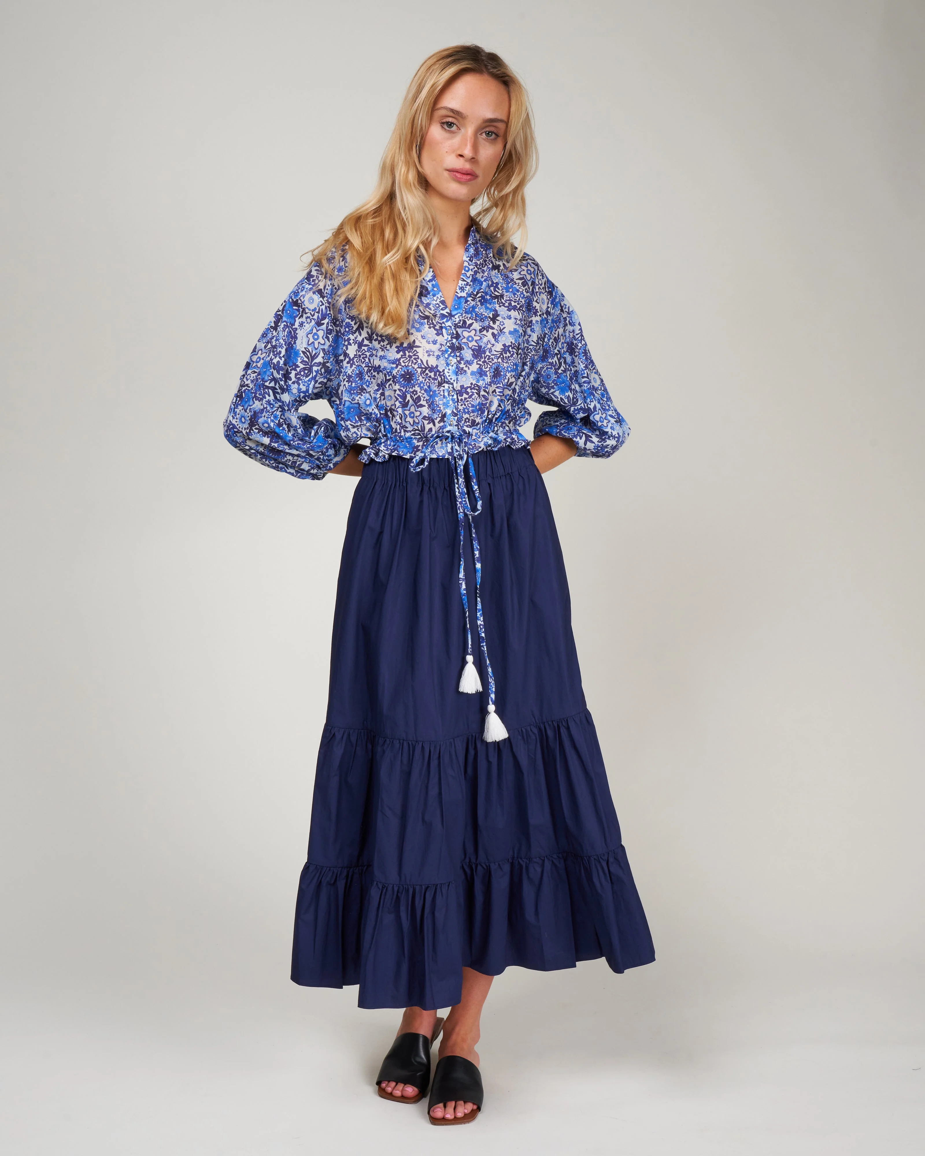 perrin top - blooming hills blue - Image 2