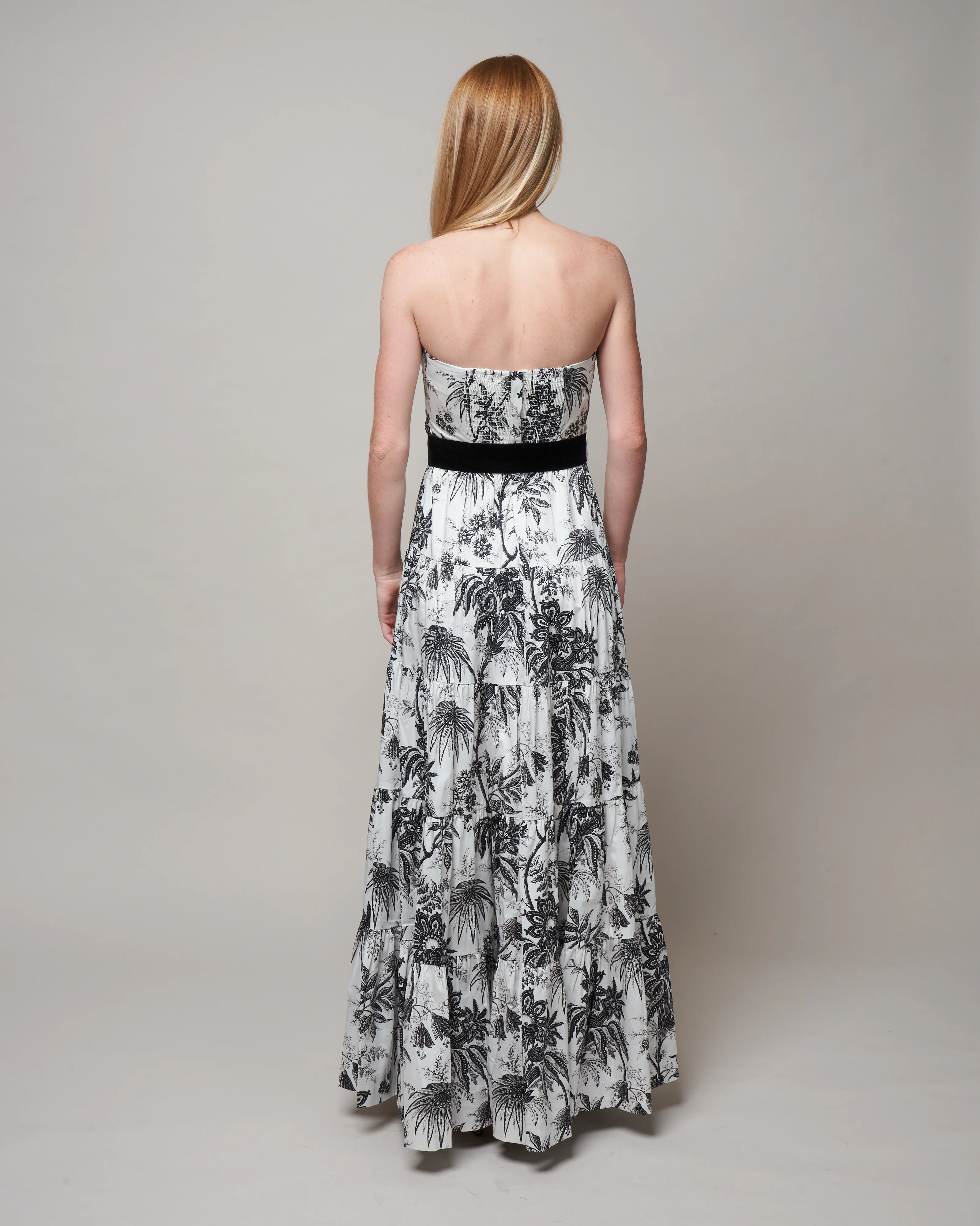 roxanne dress - jacobean toile black ivory - Image 4