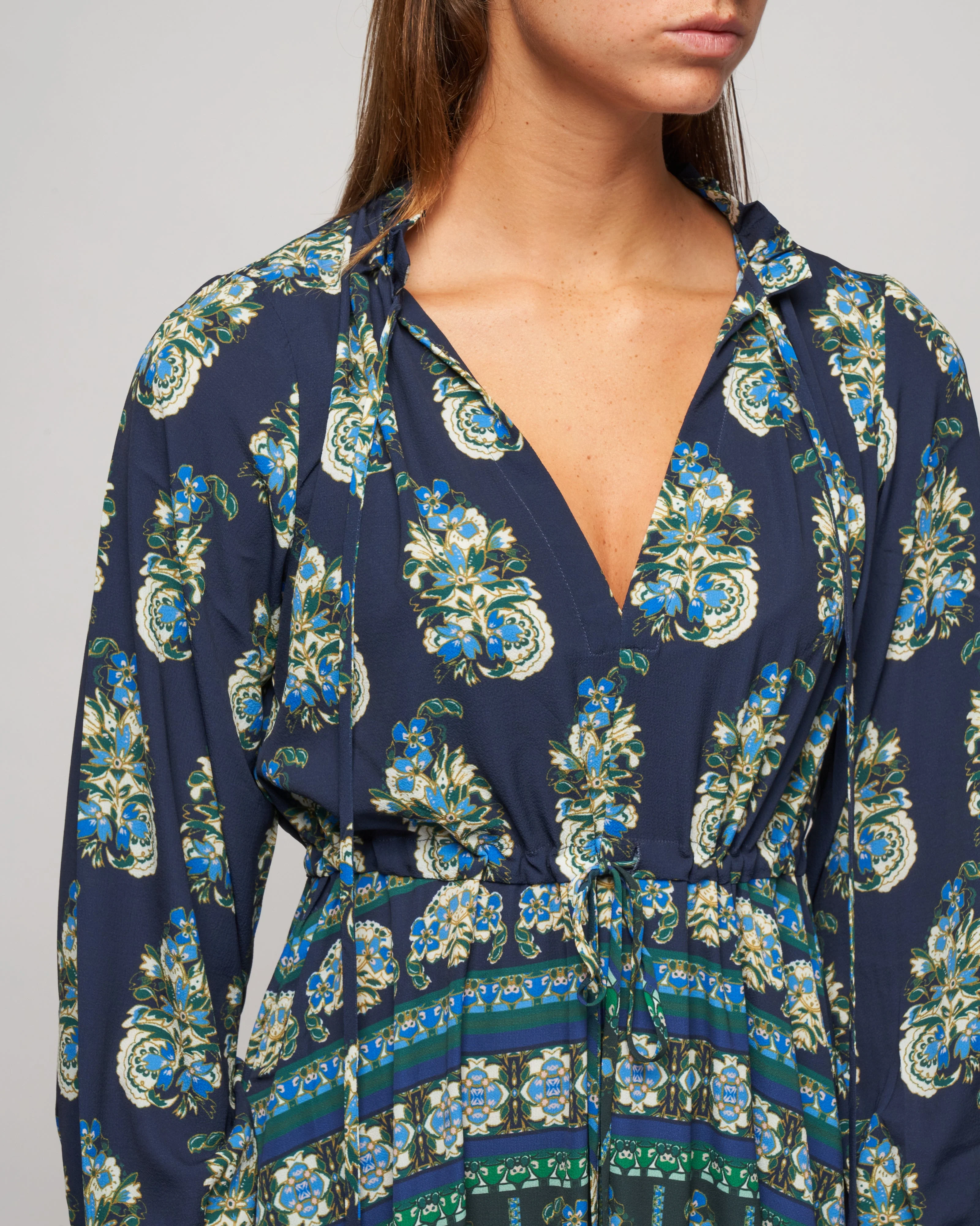 tanglewood dress - paisley motif stripe emerald - Image 4