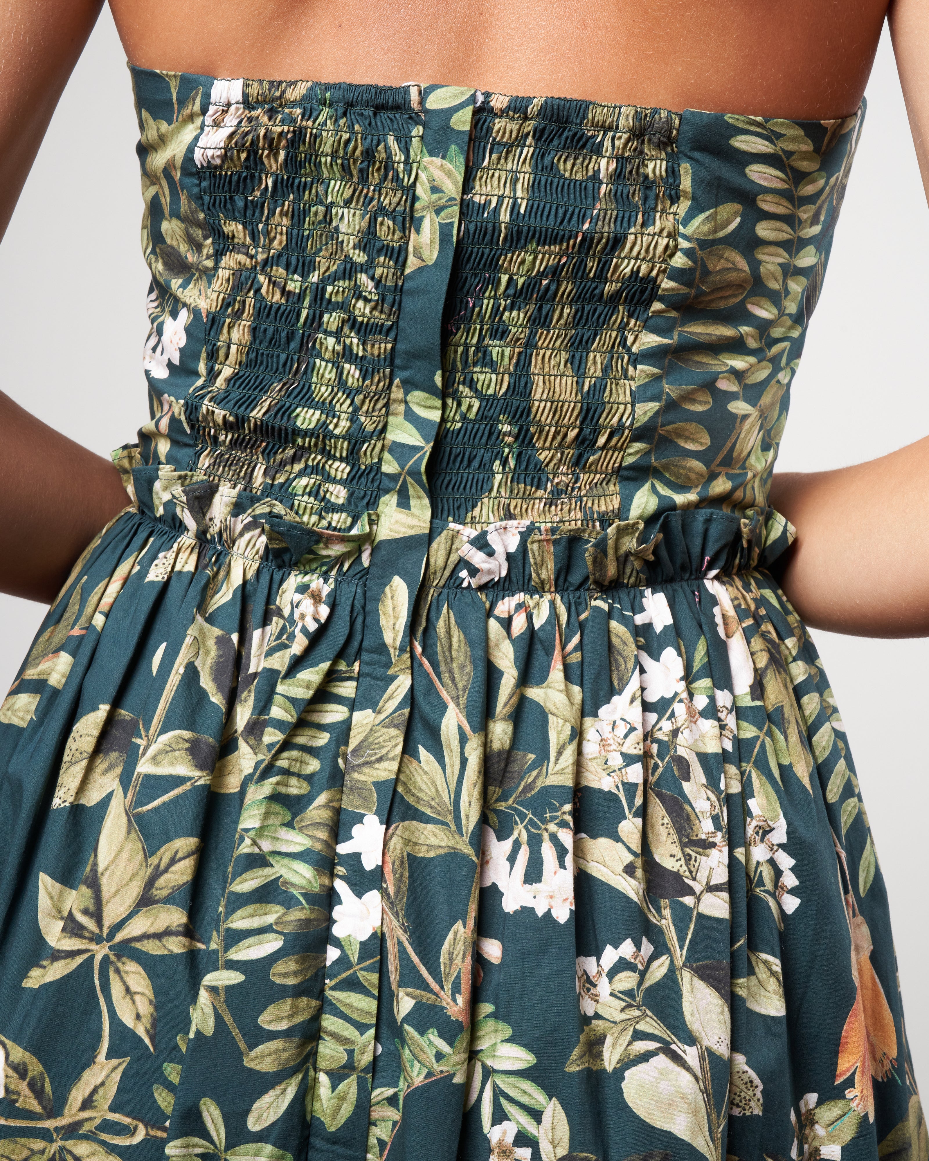 torres dress - botanical birds emerald - Image 5