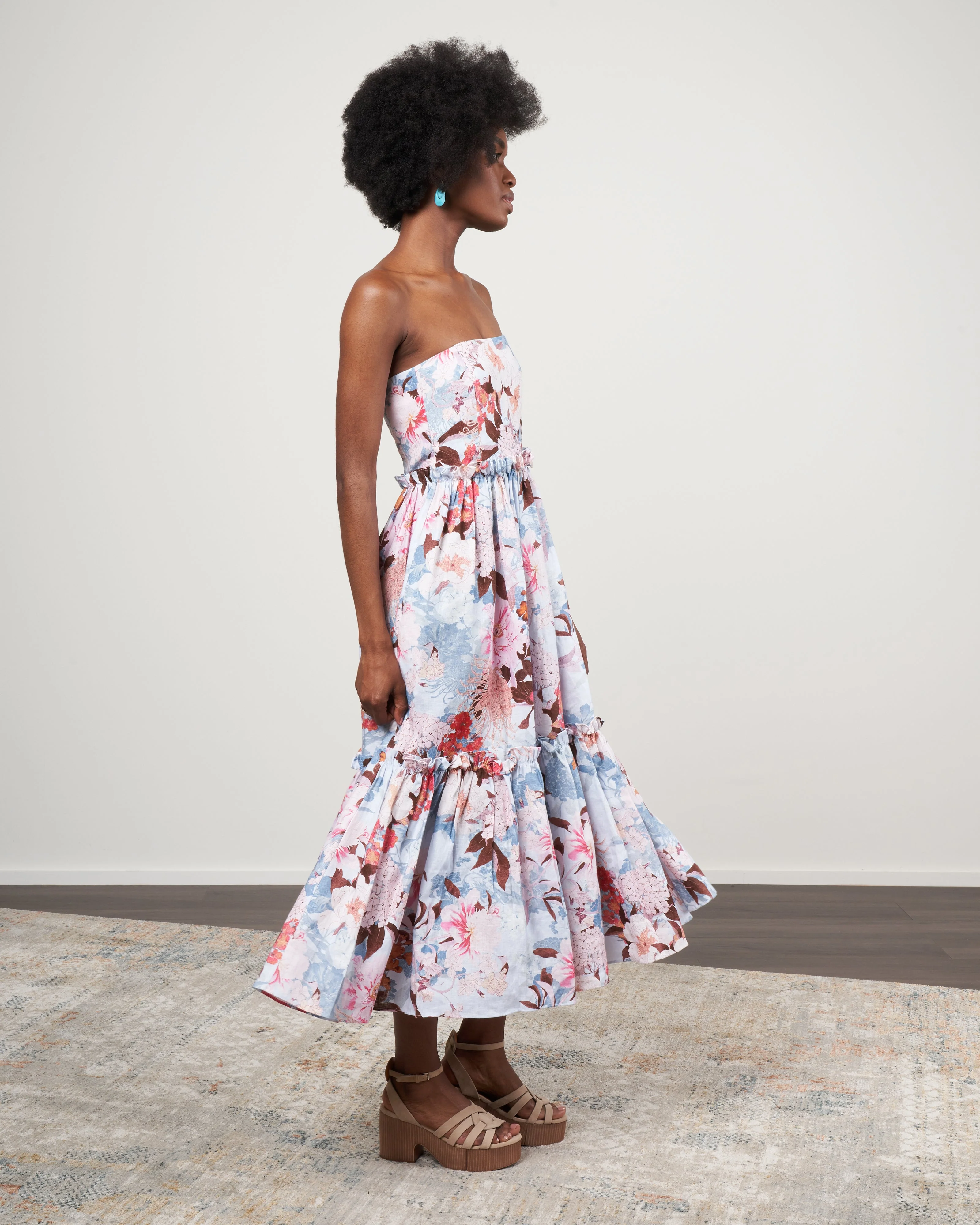 torres dress - japanese floral blue - Image 2