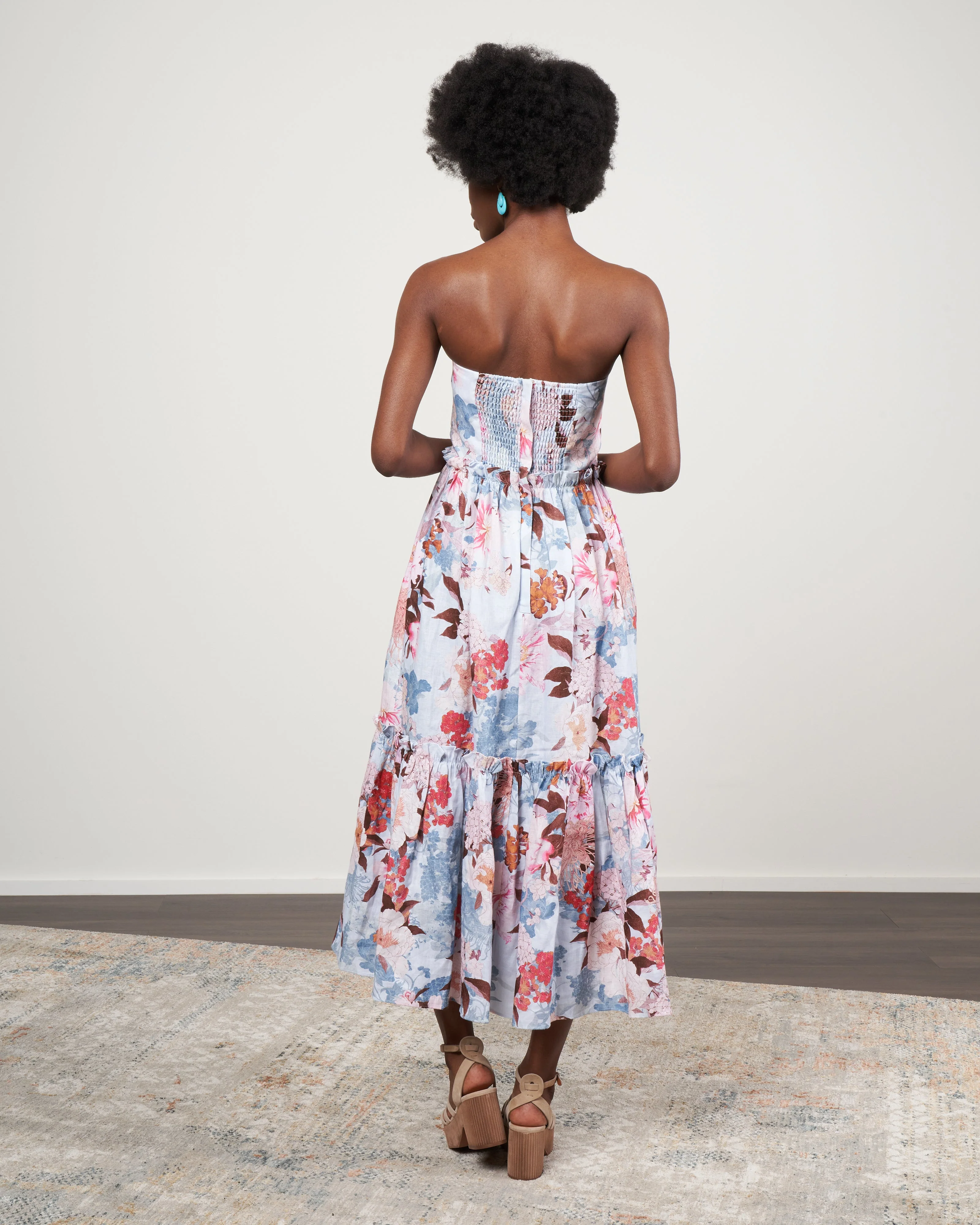 torres dress - japanese floral blue - Image 3