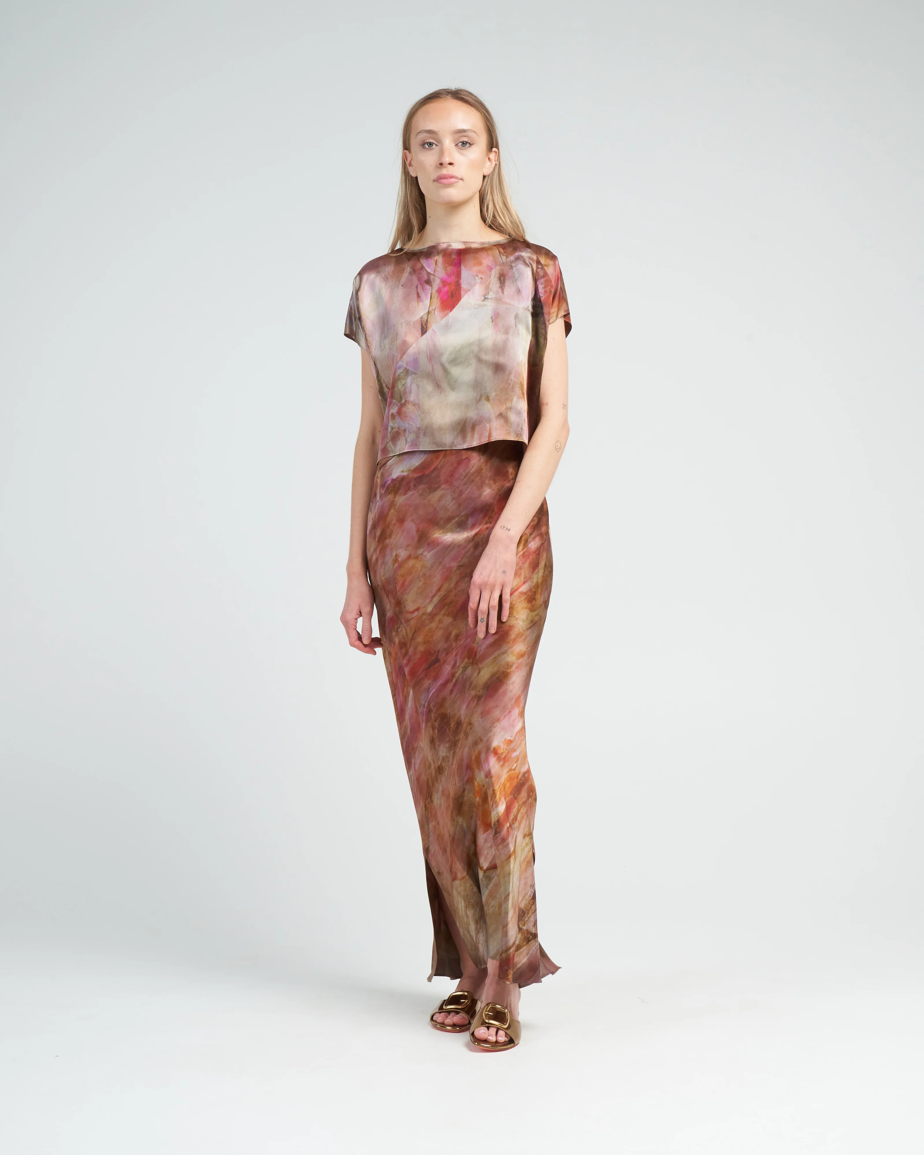 boxy crop tee - bouquet - Image 2