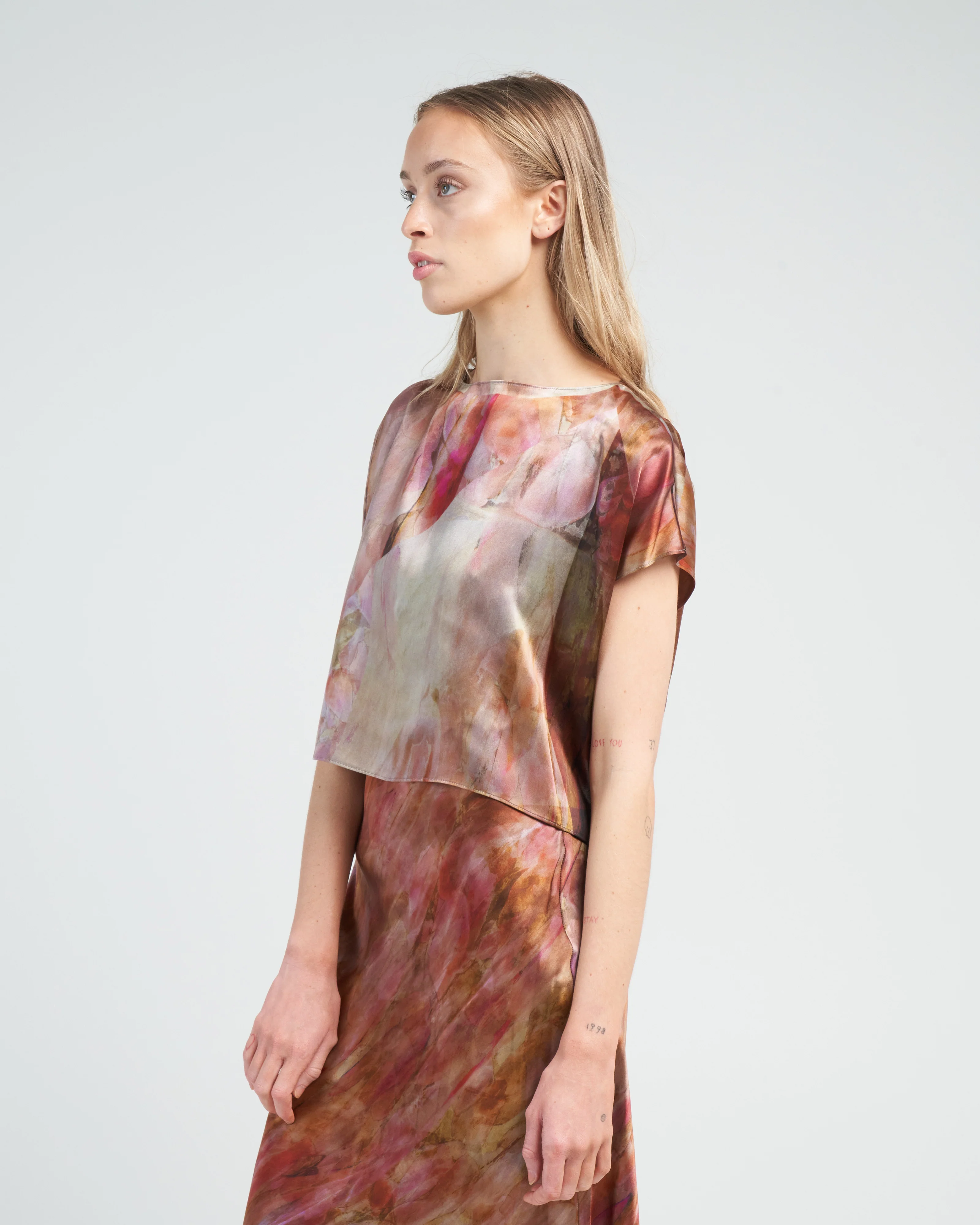 boxy crop tee - bouquet - Image 3