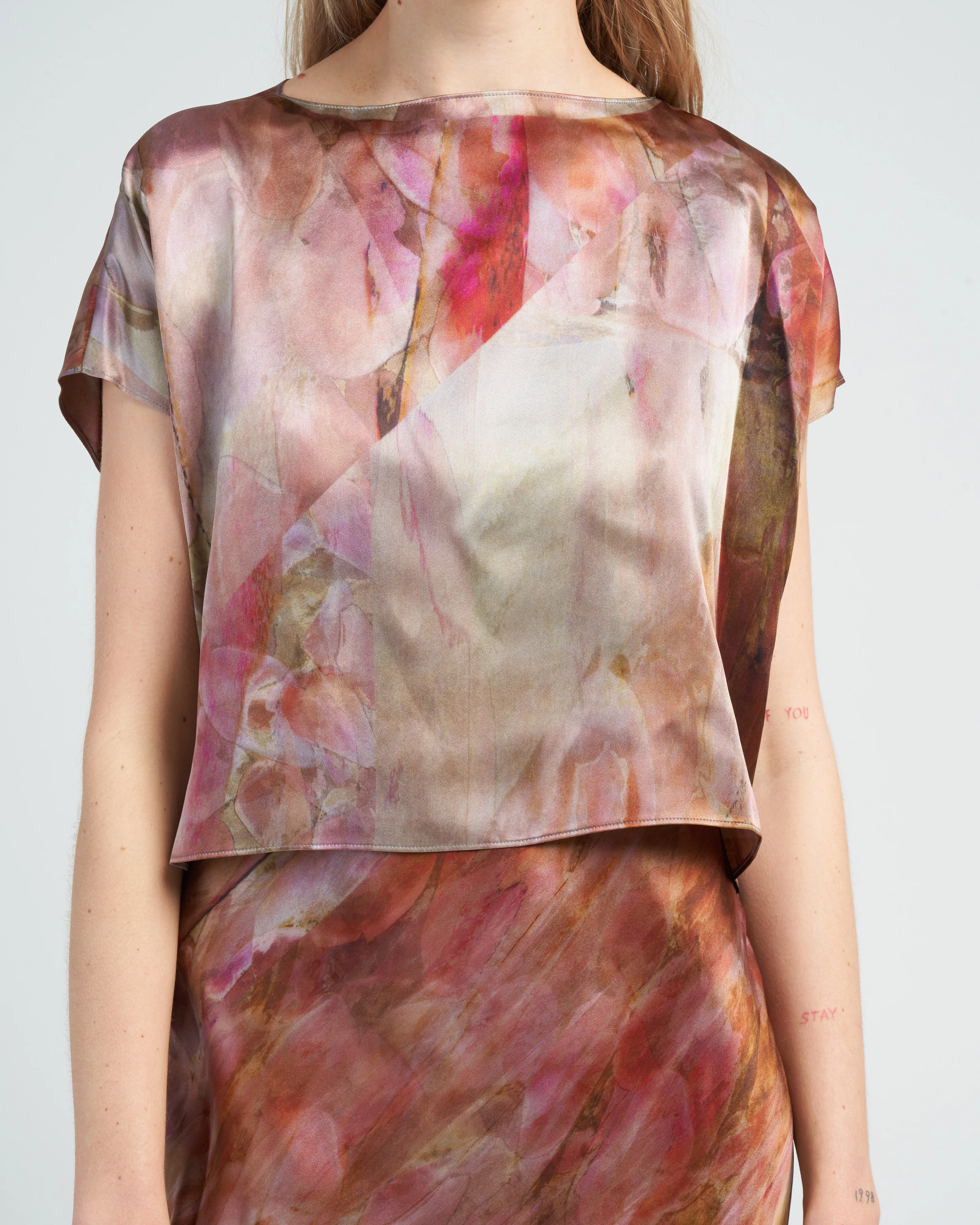 boxy crop tee - bouquet - Image 5