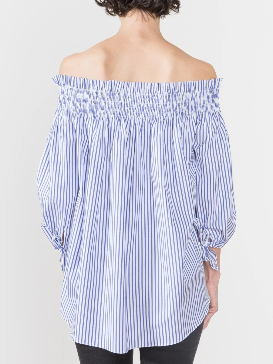 lou top - blue/white stripe - Image 4