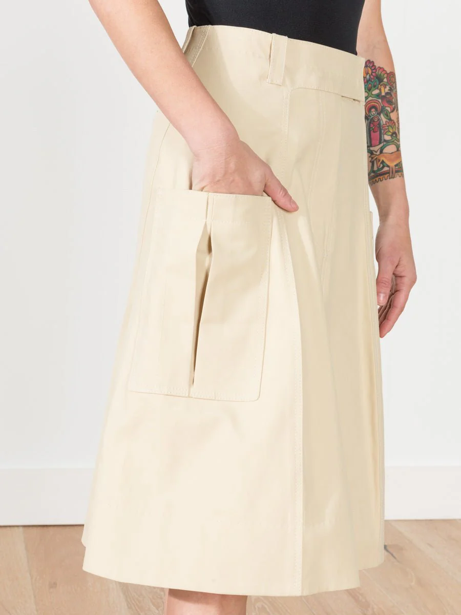 cotton gaberdine skirt - Image 4