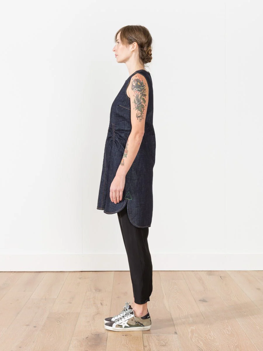 flared denim dress - Image 3