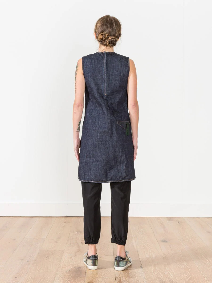 flared denim dress - Image 4