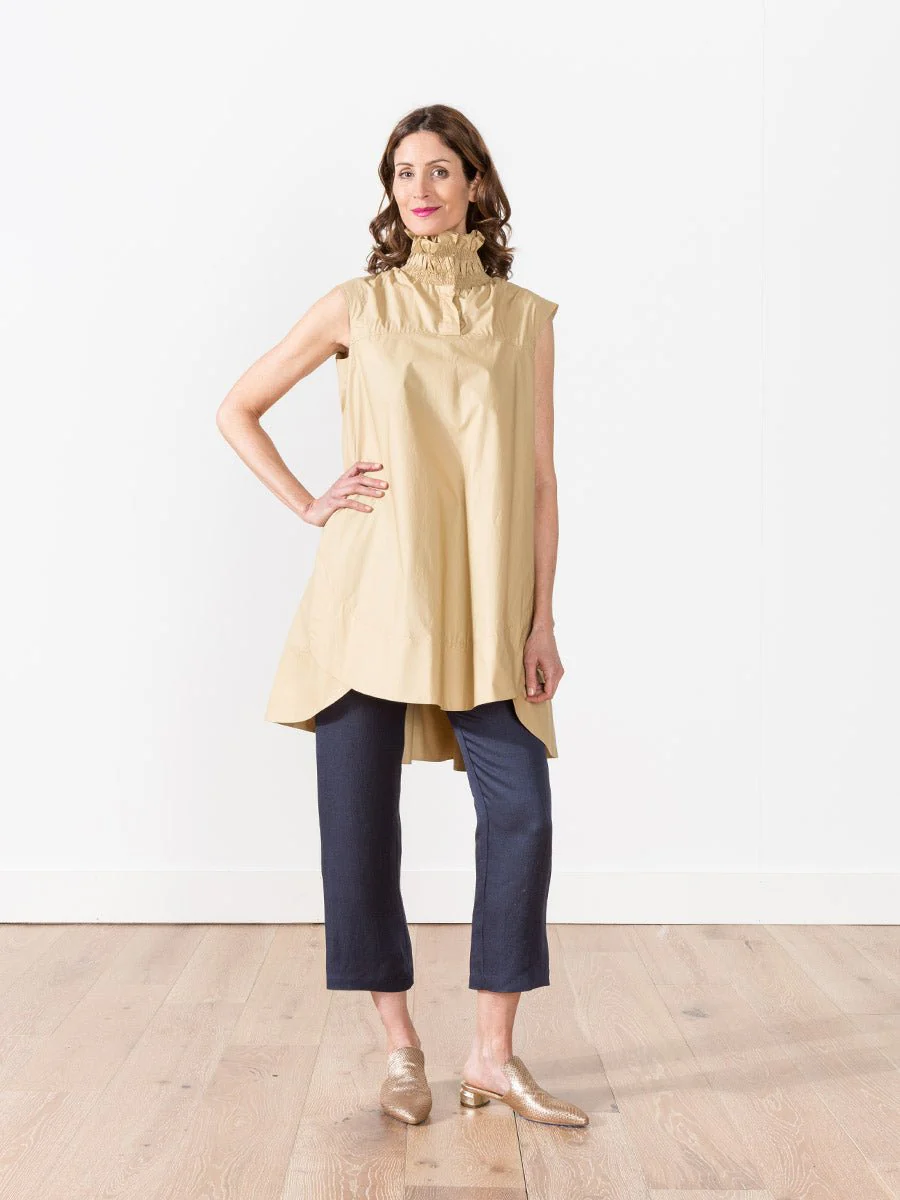 smocked collar dress