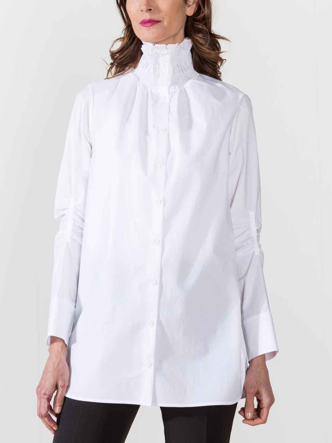 smocked collar shirt - Image 2