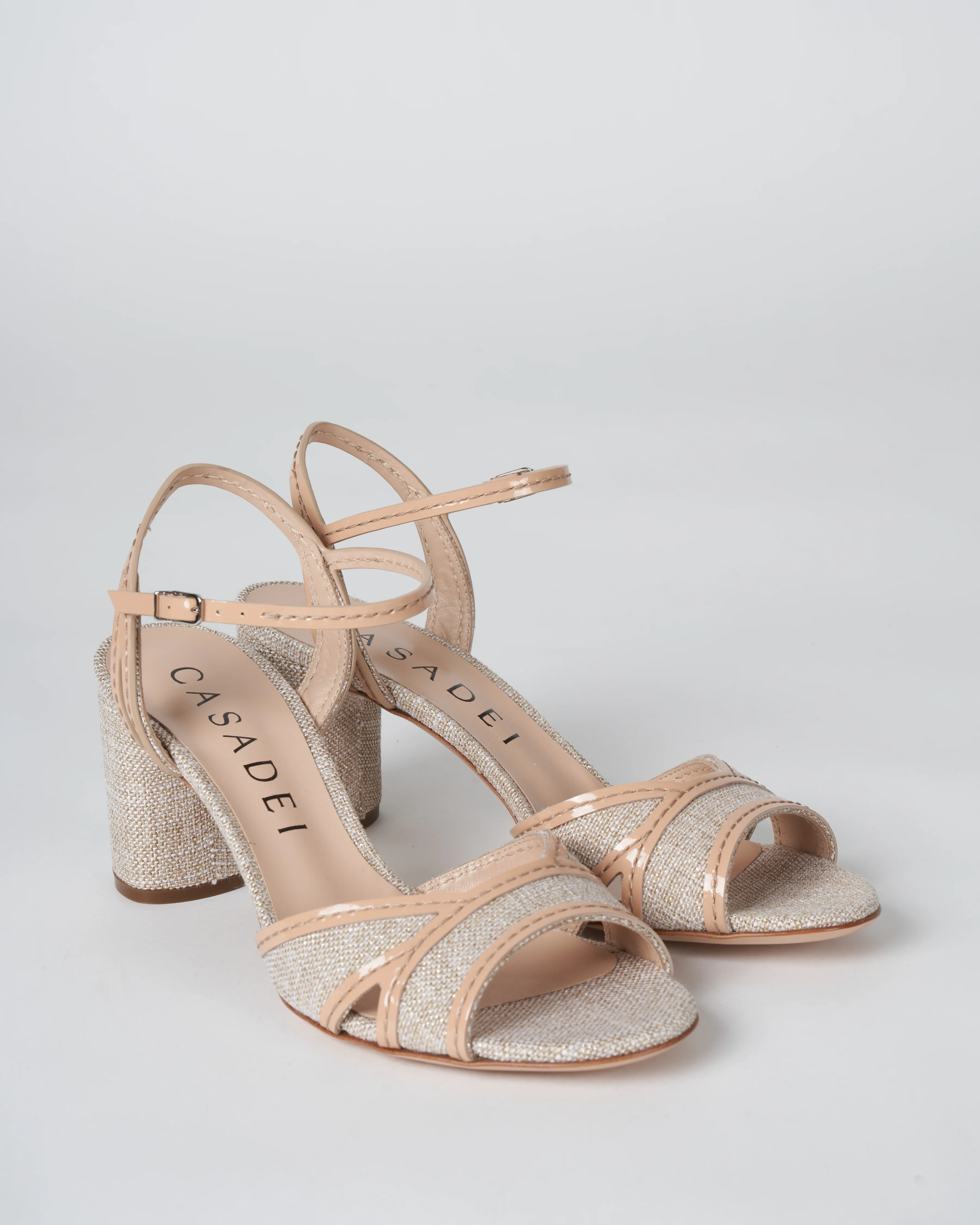eden strappy heel sandal - gold + naked - Image 2