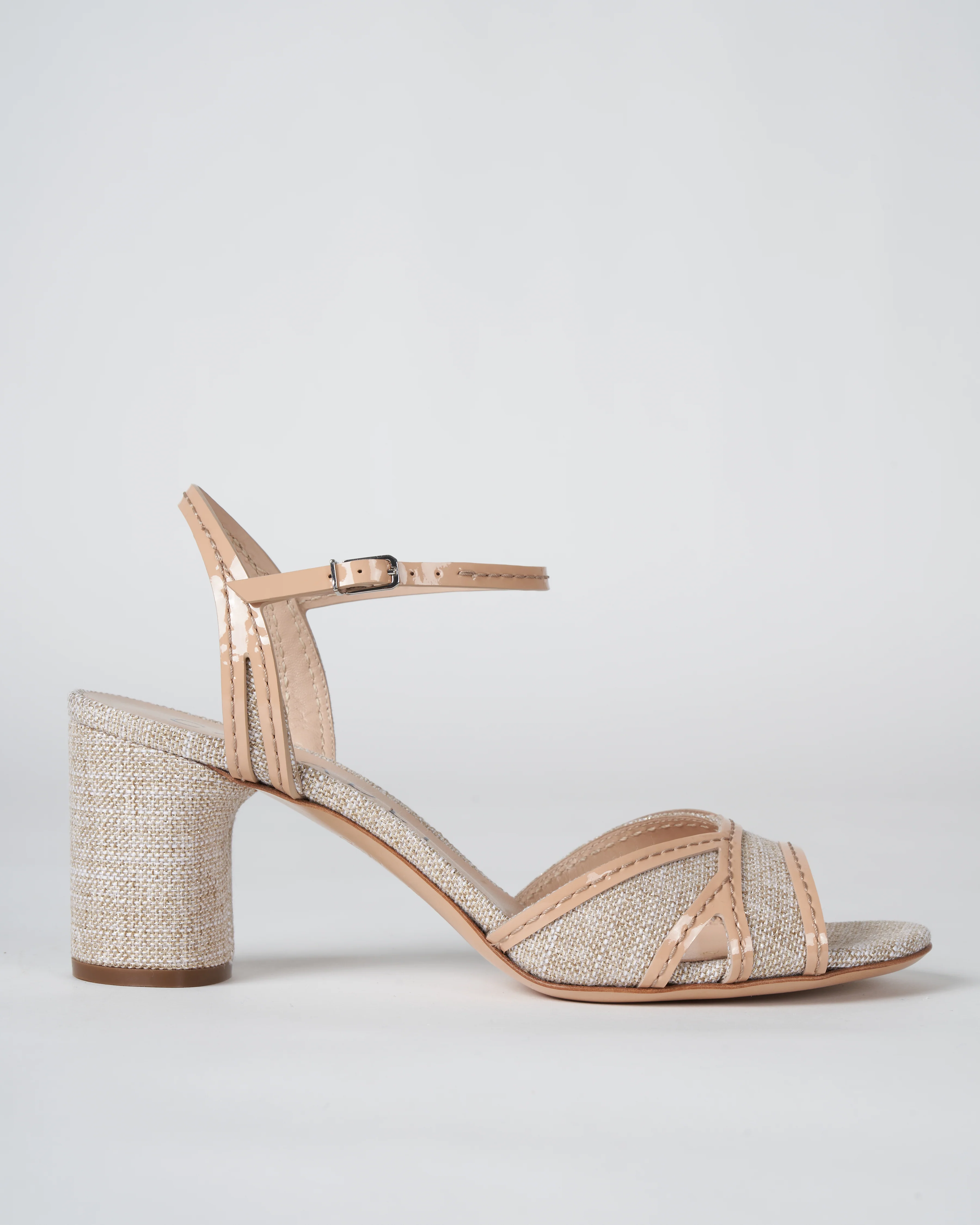eden strappy heel sandal - gold + naked - Image 3