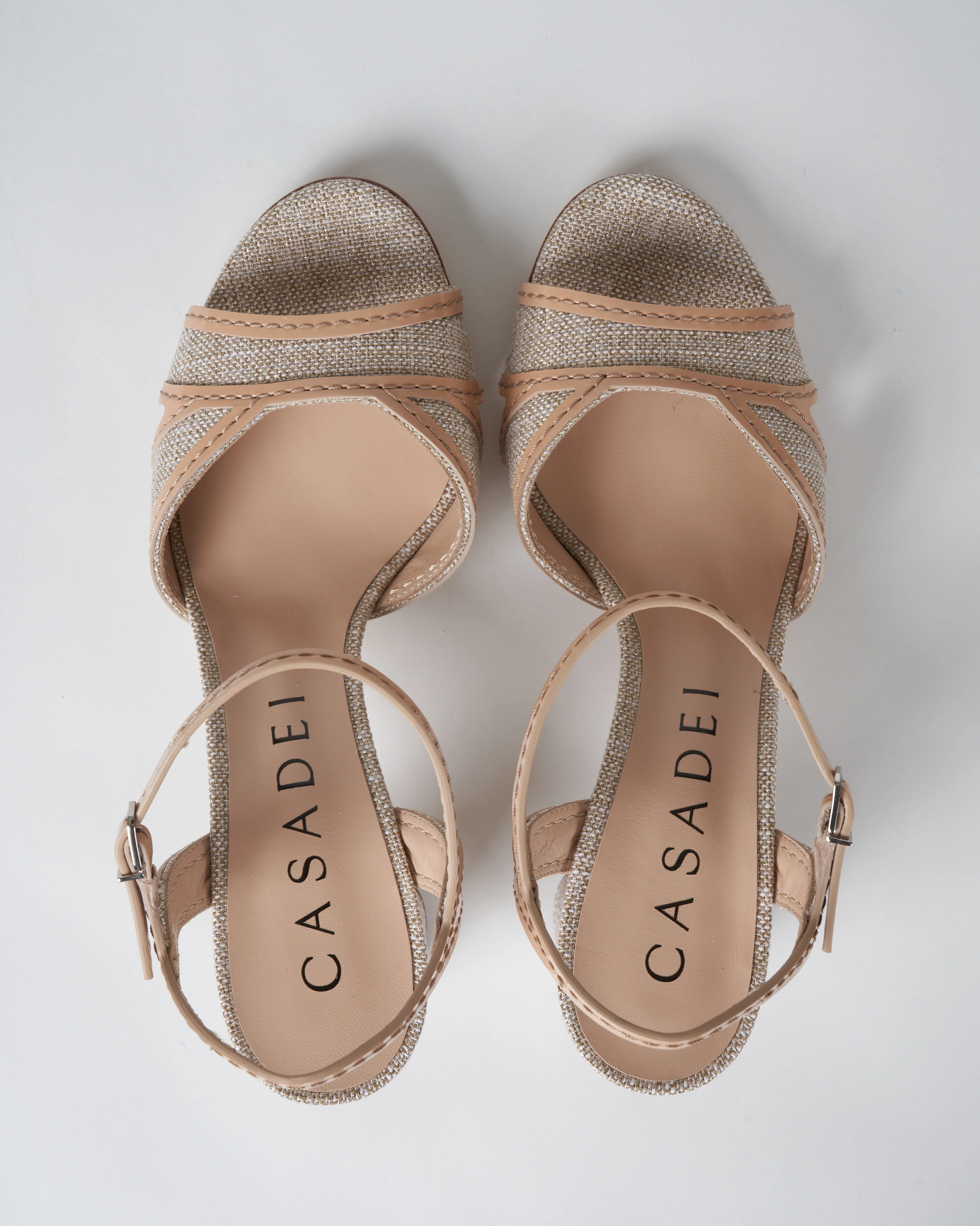 eden strappy heel sandal - gold + naked - Image 4