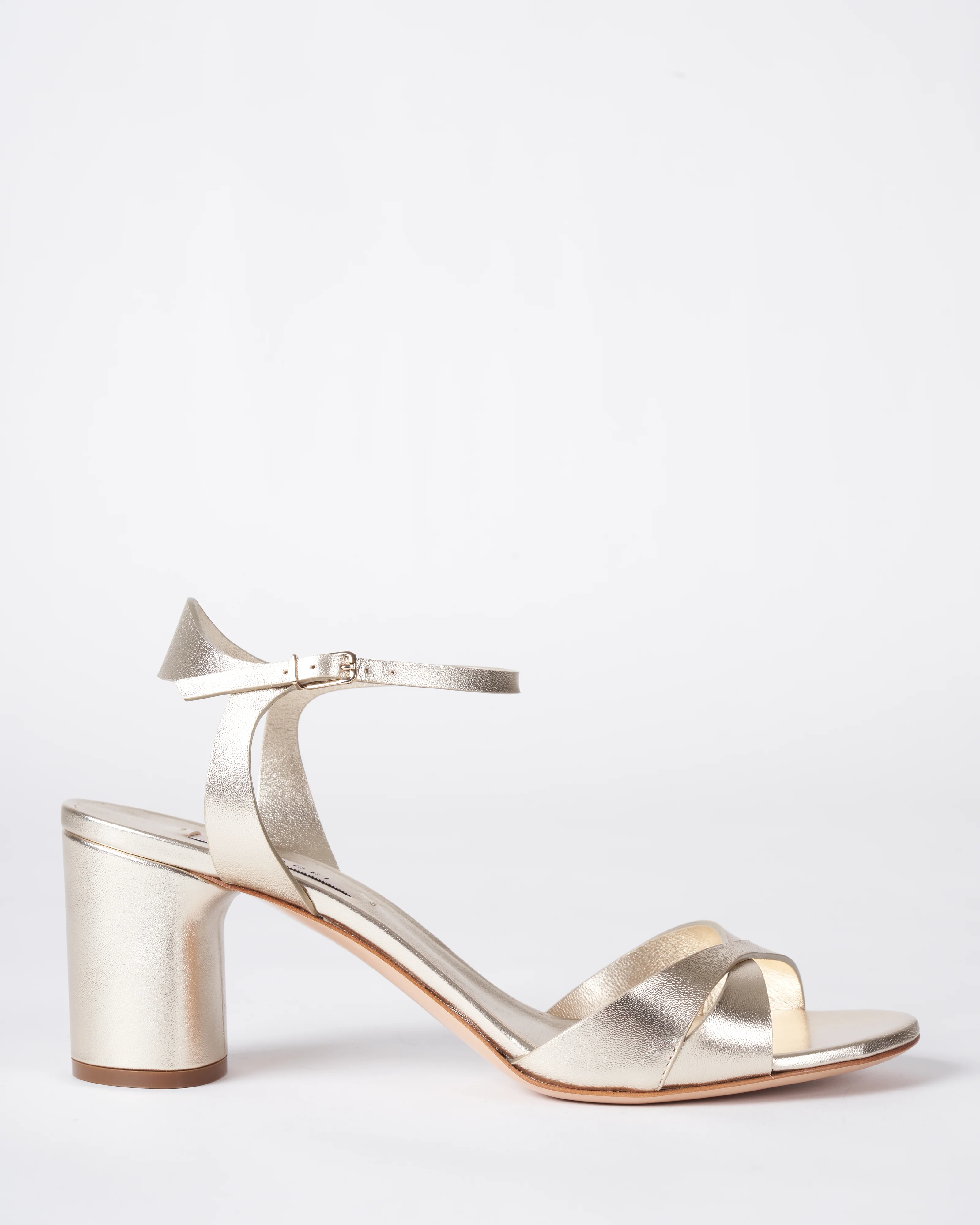 gloria tiffany visione - golden heeled sandal with ankle strap - Image 2
