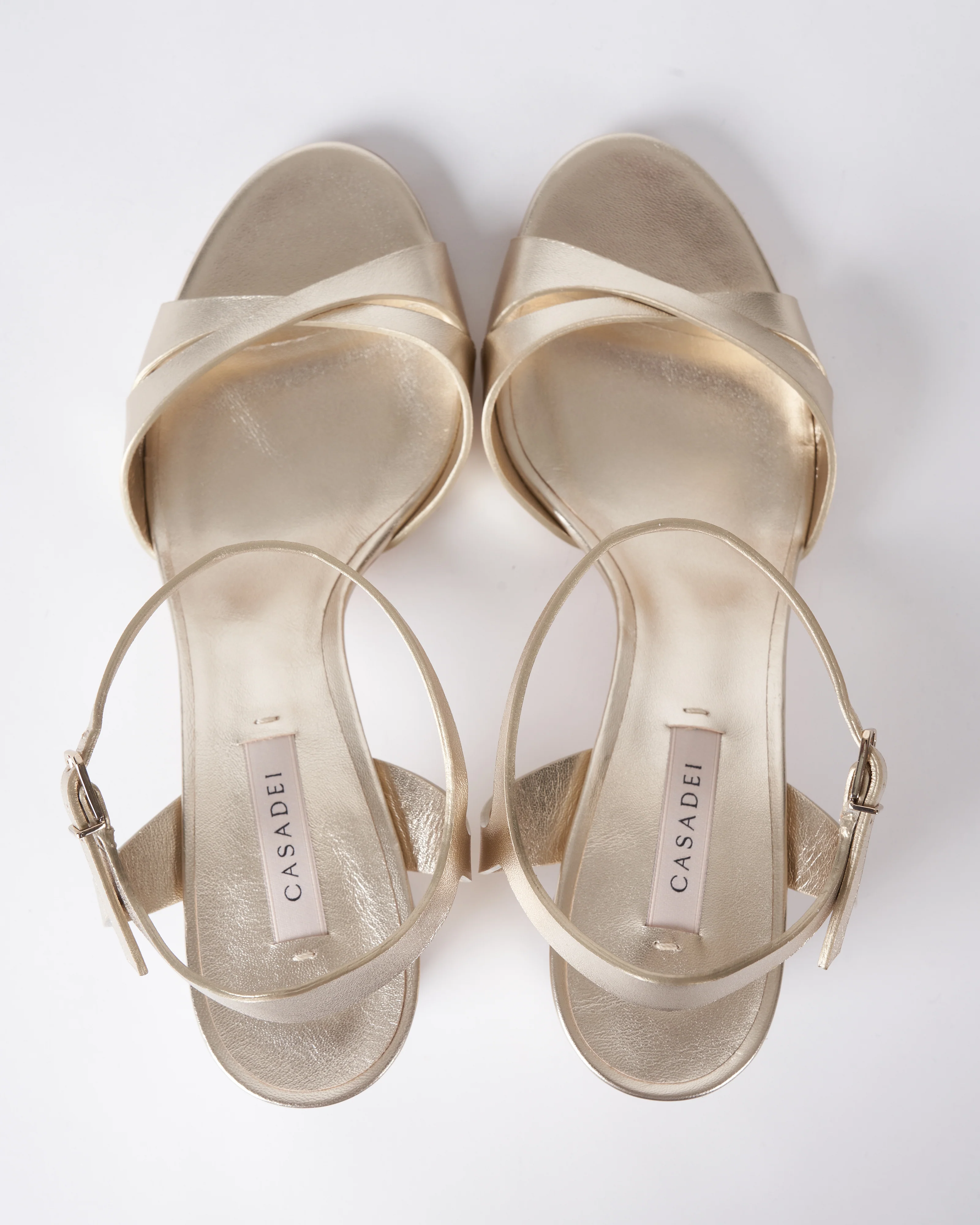 gloria tiffany visione - golden heeled sandal with ankle strap - Image 3