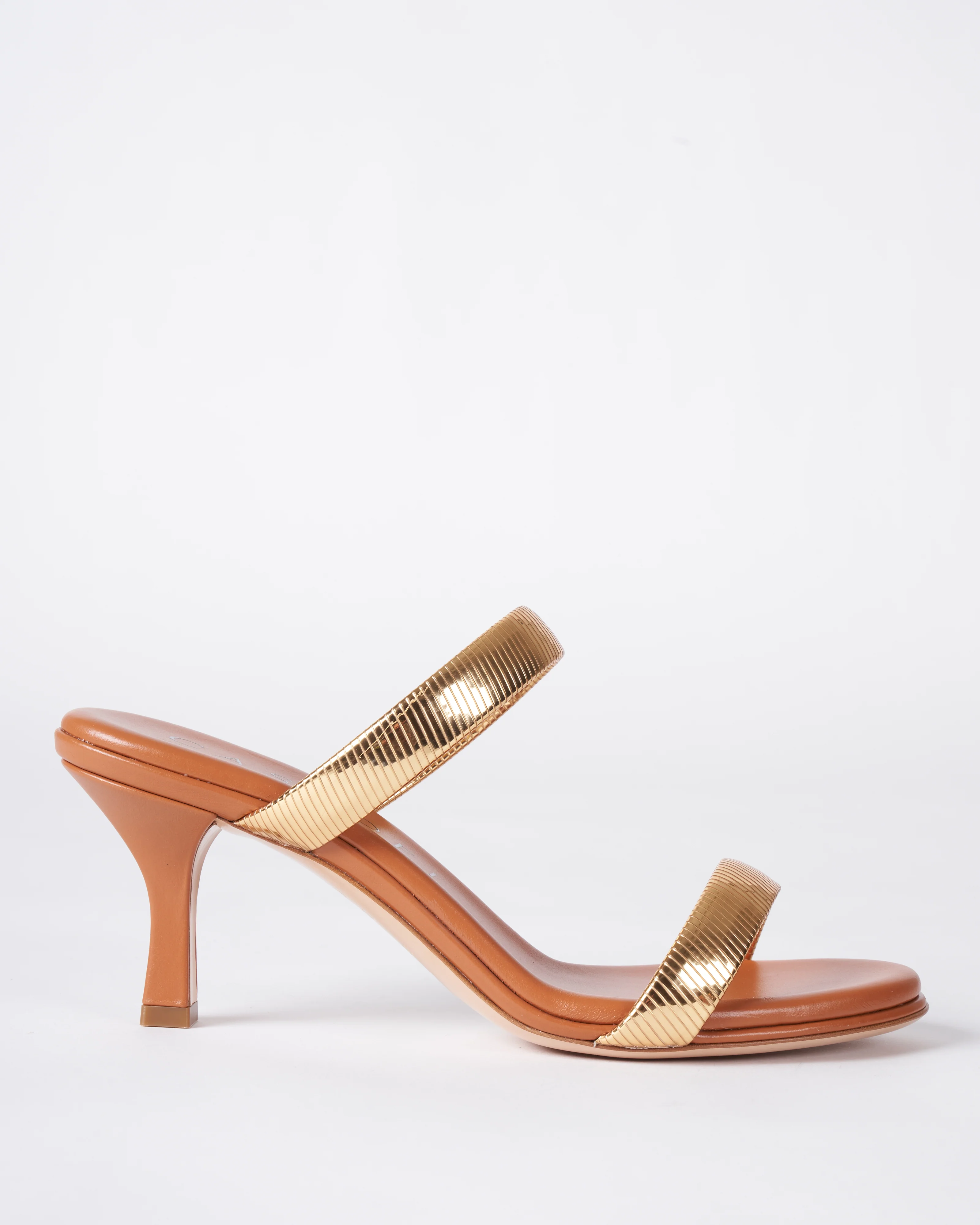 sveva two strap heeled sandal - florence roma - etruria oro - Image 3