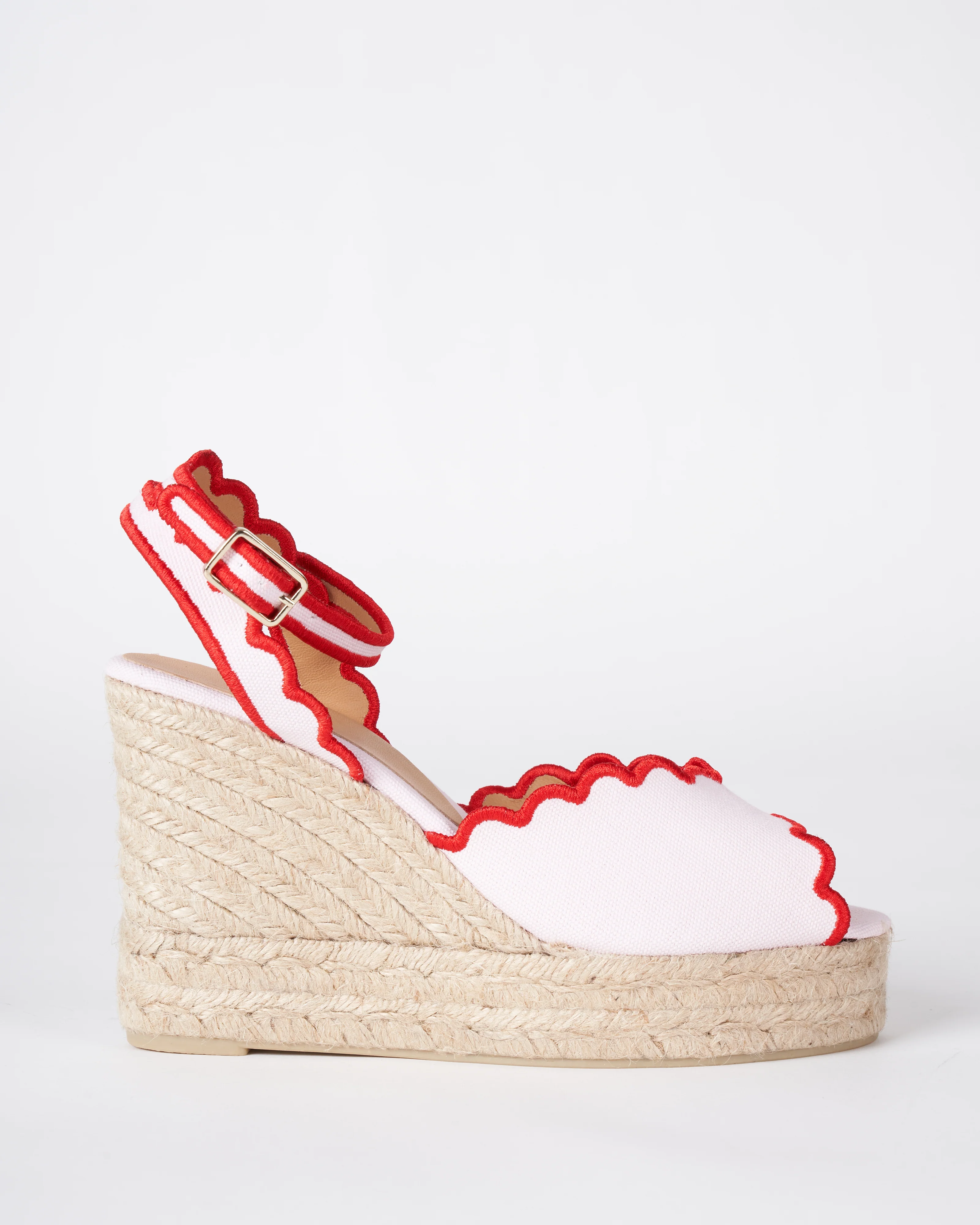 rosa claro canvas wedge - pink / red - Image 2