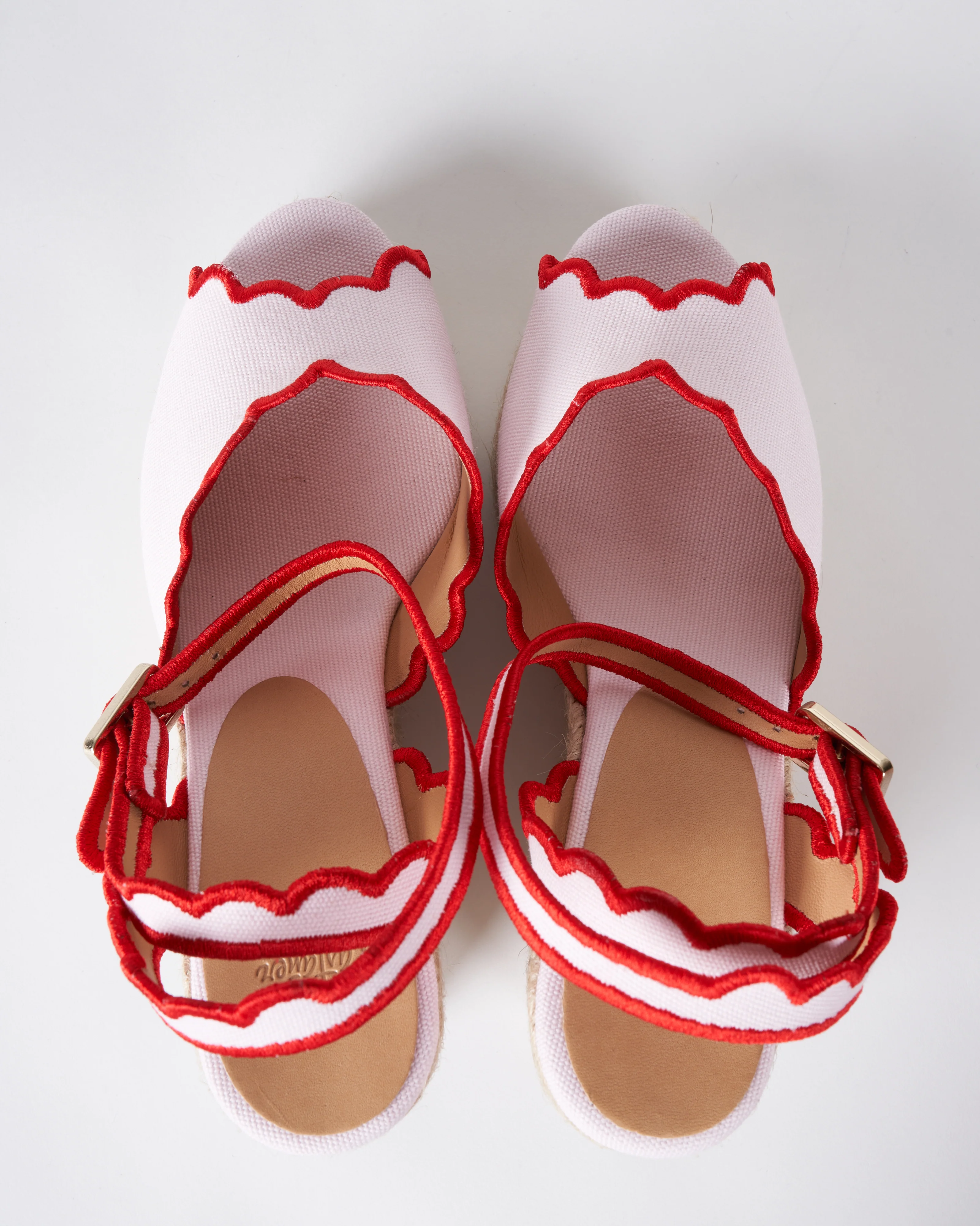 rosa claro canvas wedge - pink / red - Image 3